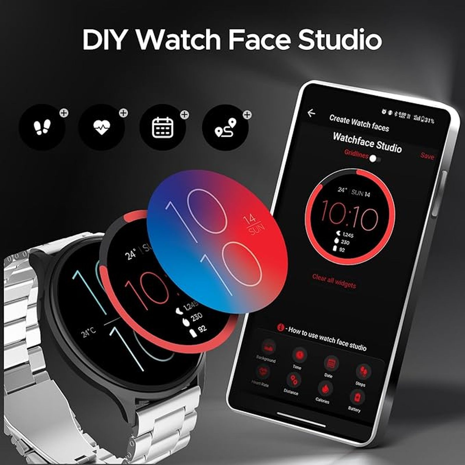 boAt Lunar Prime Smartwatch with Bluetooth Calling (36.8mm AMOLED Display, IP67 Sweat Resistant, Steel Silver Strap)_6