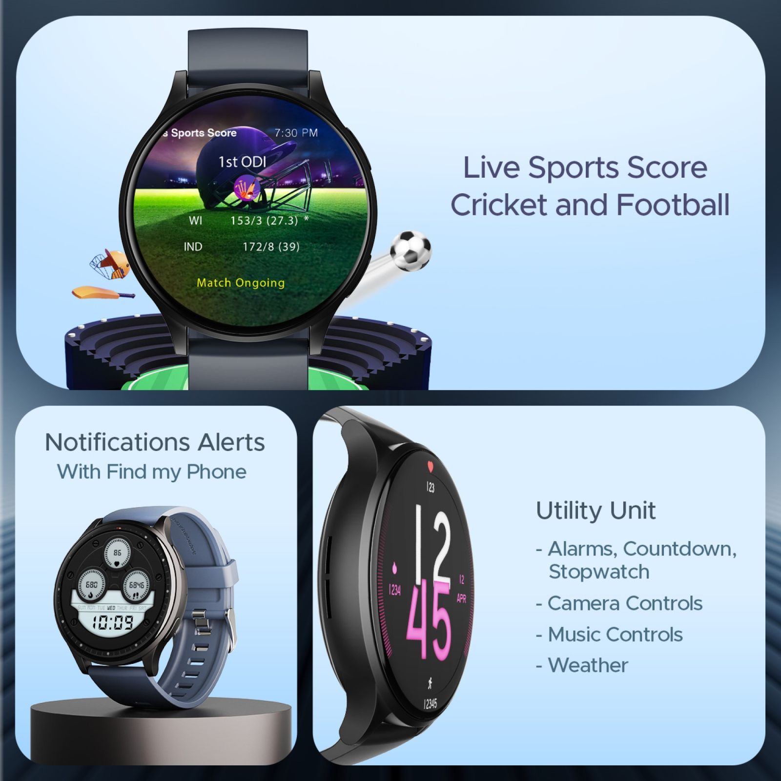 boAt Lunar Prime Smartwatch with Bluetooth Calling (36.8mm AMOLED Display, IP67 Sweat Resistant, Cool Blue Strap)_9