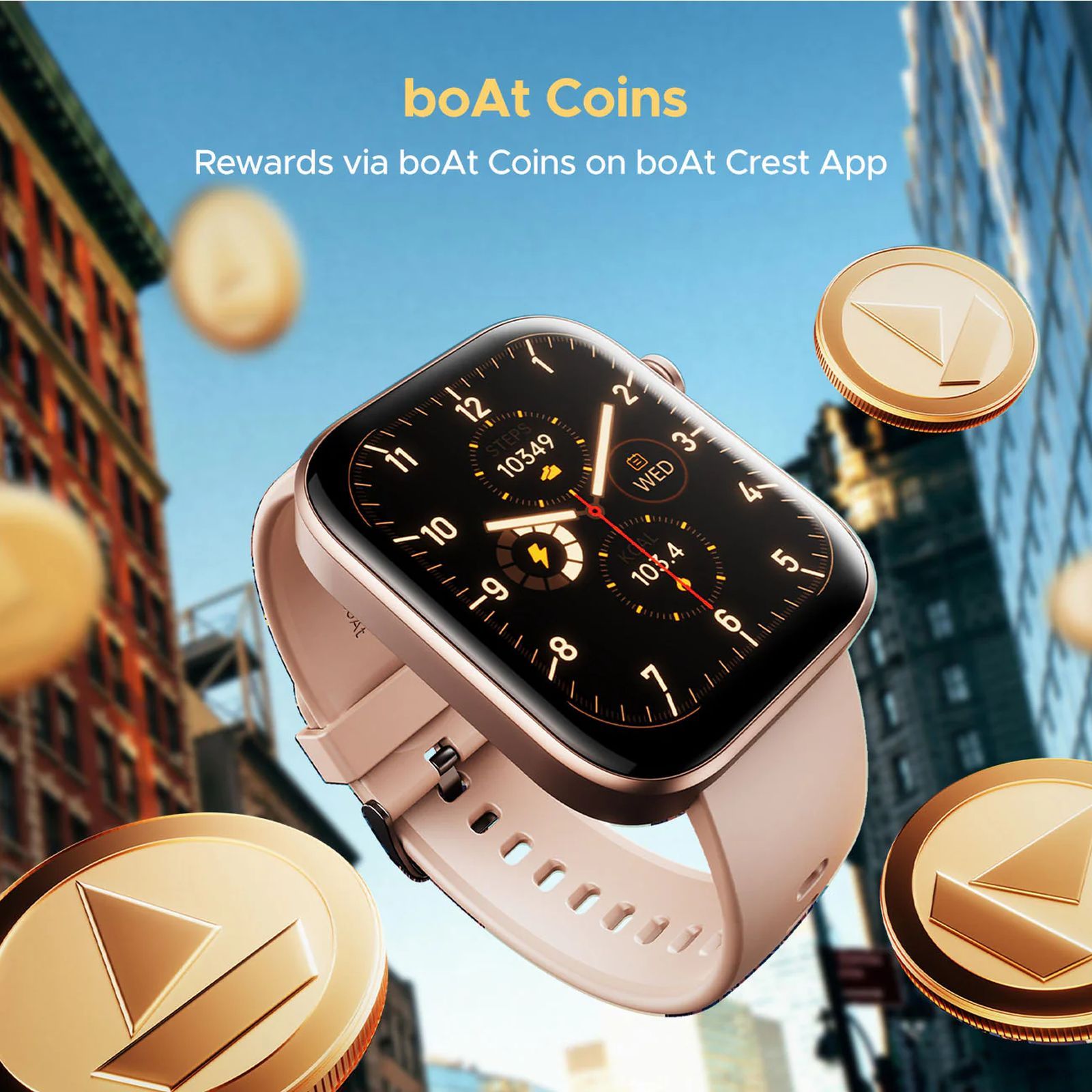 boAt Storm Call 3 Smartwatch with Bluetooth Calling (46.48mm HD Display, IP67 Water Resistant, Cherry Blossom Strap)_5
