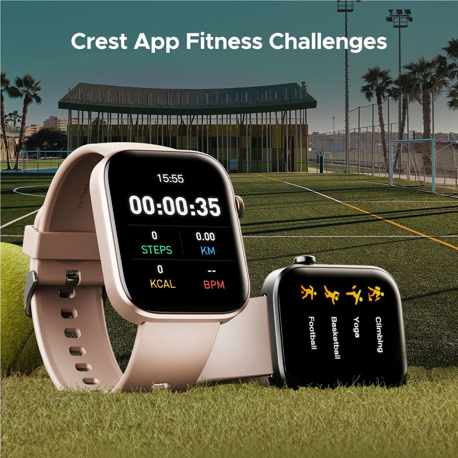 boAt Storm Call 3 Smartwatch with Bluetooth Calling (46.48mm HD Display, IP67 Water Resistant, Cherry Blossom Strap)_7