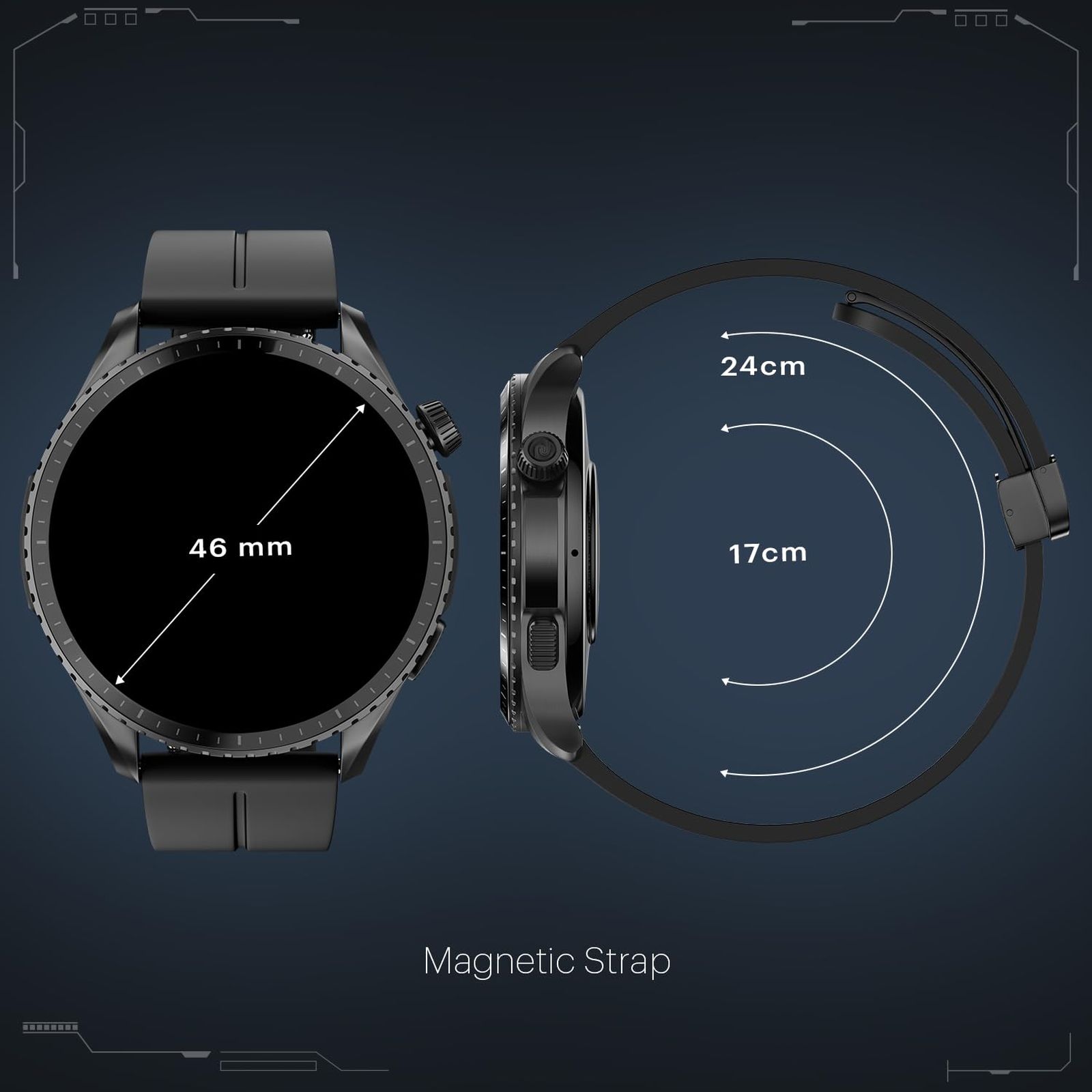 noise NoiseFit Origin Smartwatch with Bluetooth Calling (37.1mm AMOLED Display, 3ATM Water Resistant, Midnight Black Strap)_9