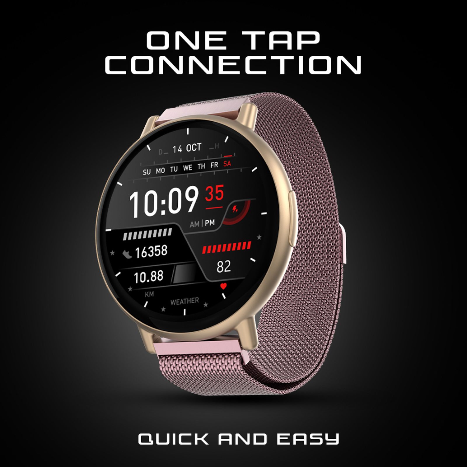 FIRE-BOLTT Destiny Smartwatch with Bluetooth Calling (35.3mm TFT HD Display, IP67 Water Resistant, Pink Strap)_4