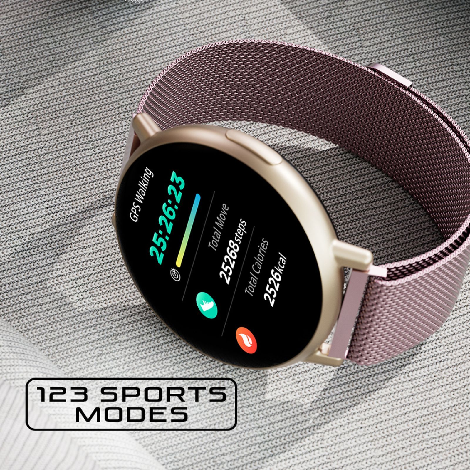 FIRE-BOLTT Destiny Smartwatch with Bluetooth Calling (35.3mm TFT HD Display, IP67 Water Resistant, Pink Strap)_5