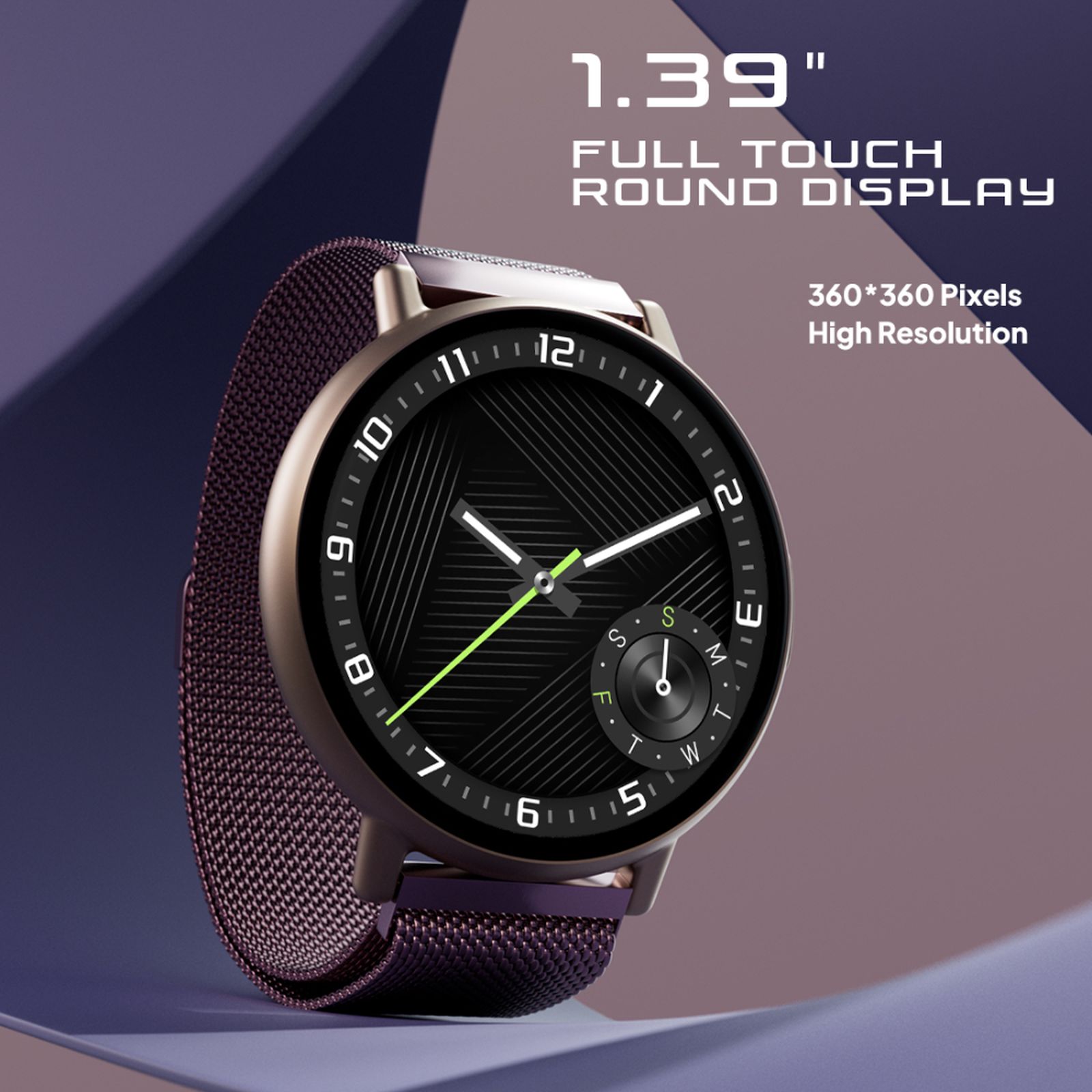 FIRE-BOLTT Destiny Smartwatch with Bluetooth Calling (35.3mm TFT HD Display, IP67 Water Resistant, Pink Strap)_2