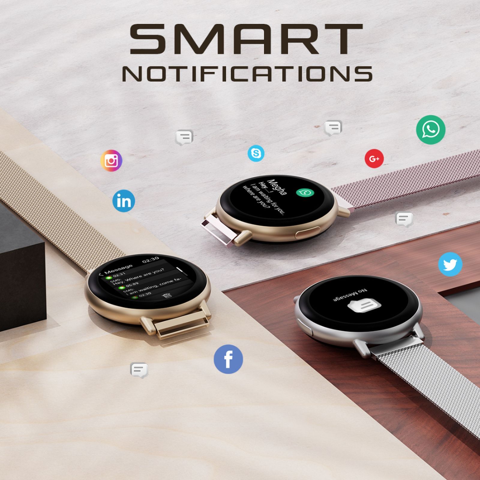 FIRE-BOLTT Destiny Smartwatch with Bluetooth Calling (35.3mm TFT HD Display, IP67 Water Resistant, Beige Strap)_9