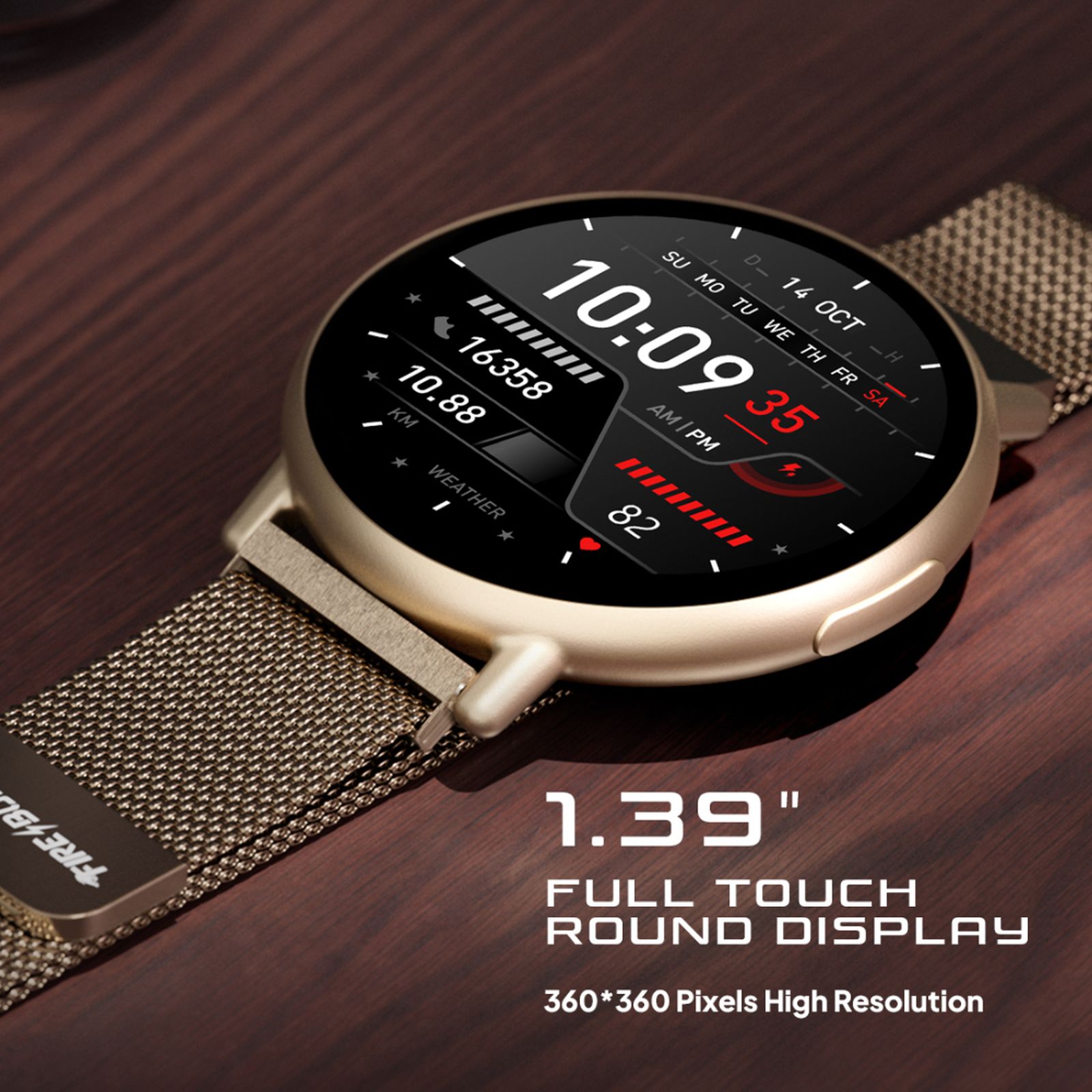FIRE-BOLTT Destiny Smartwatch with Bluetooth Calling (35.3mm TFT HD Display, IP67 Water Resistant, Beige Strap)_2