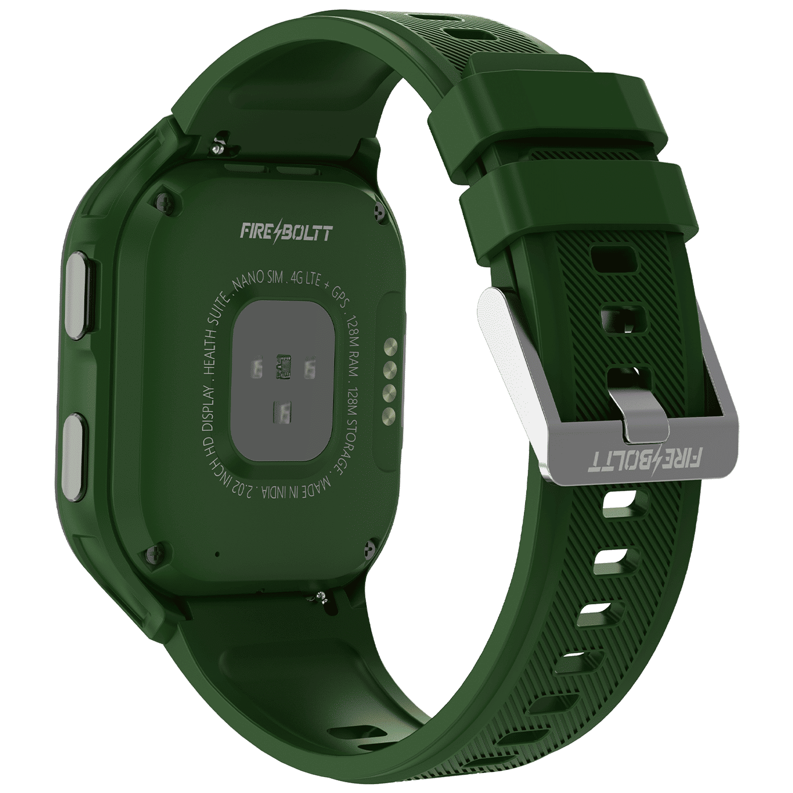 FIRE-BOLTT 4G Pro Bluetooth+4G SIM Android OS Wristphone (51.3mm HD Display, In-built GPS, Green Strap)_5