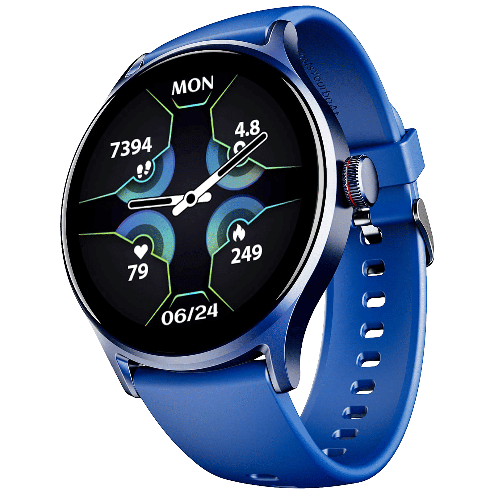 boAt Lunar Vista Smartwatch with Bluetooth Calling (38.6mm HD Display, IP68 Sweat Resistant, Deep Blue Strap)_1