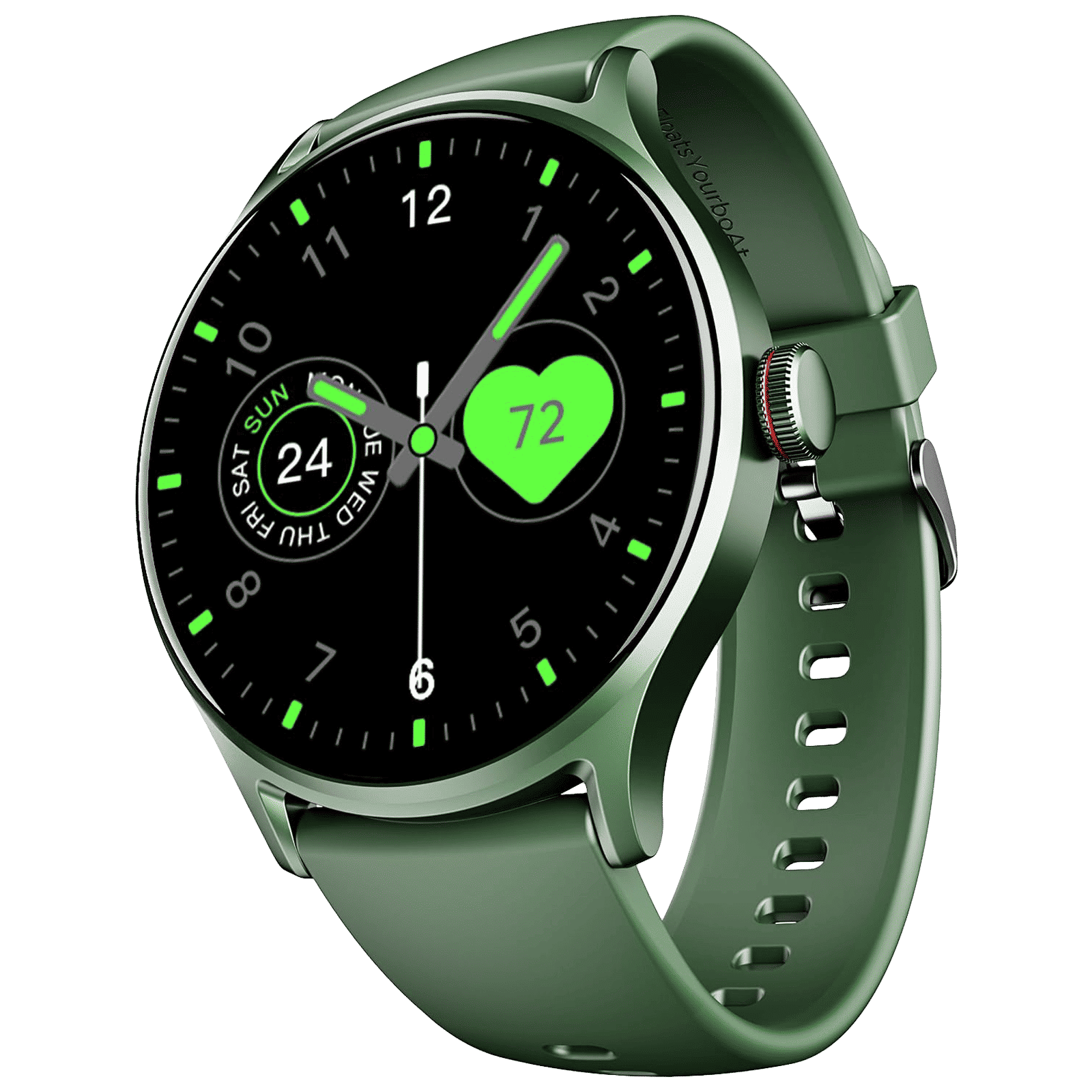 boAt Lunar Vista Smartwatch with Bluetooth Calling (38.60mm HD Display, IP67 Splash Resistant, Olive Green Strap)_1