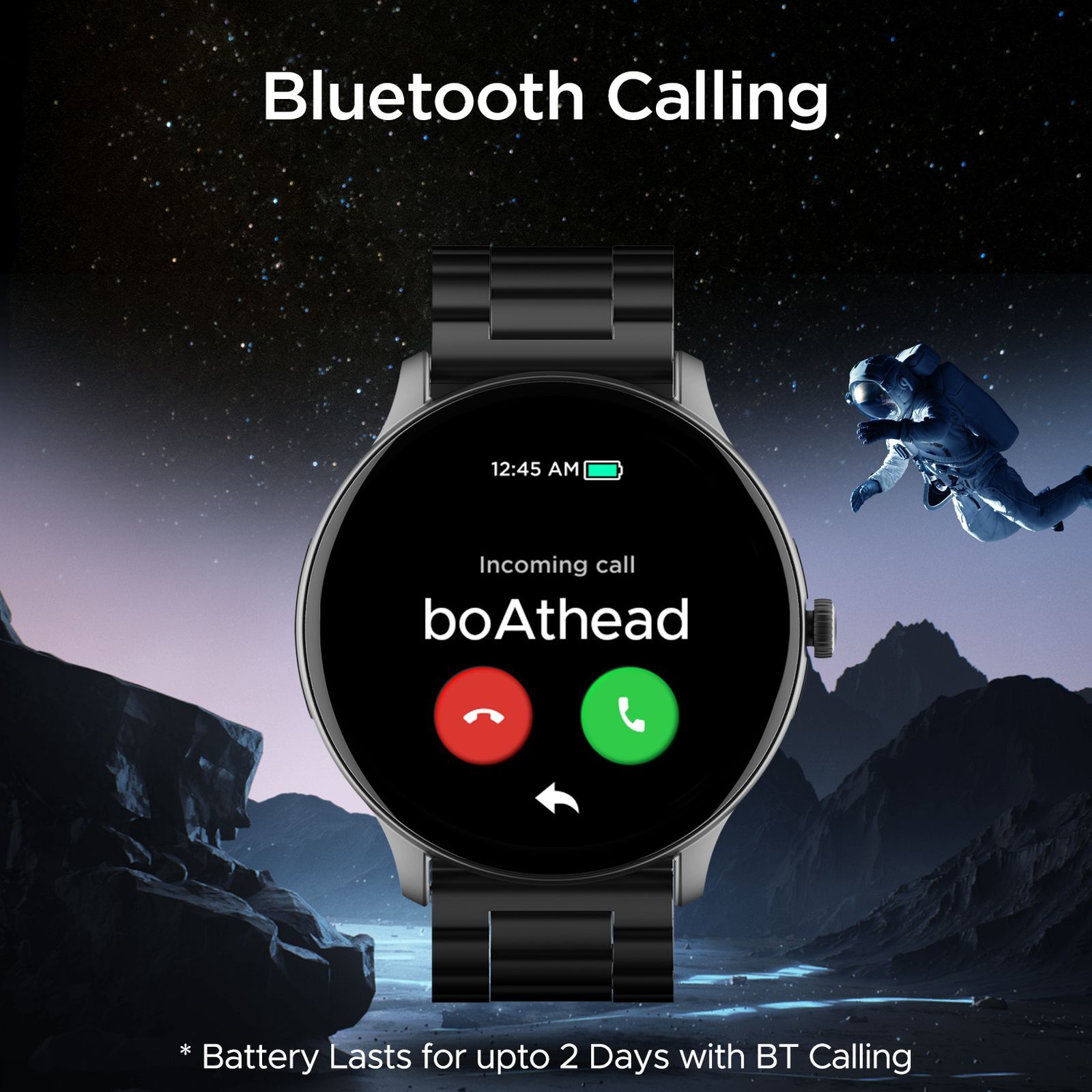 boAt Lunar Connect Pro Smartwatch with Bluetooth Calling (35.30mm AMOLED Display, IP68 Water Resistant, Metallic Black Strap)_4