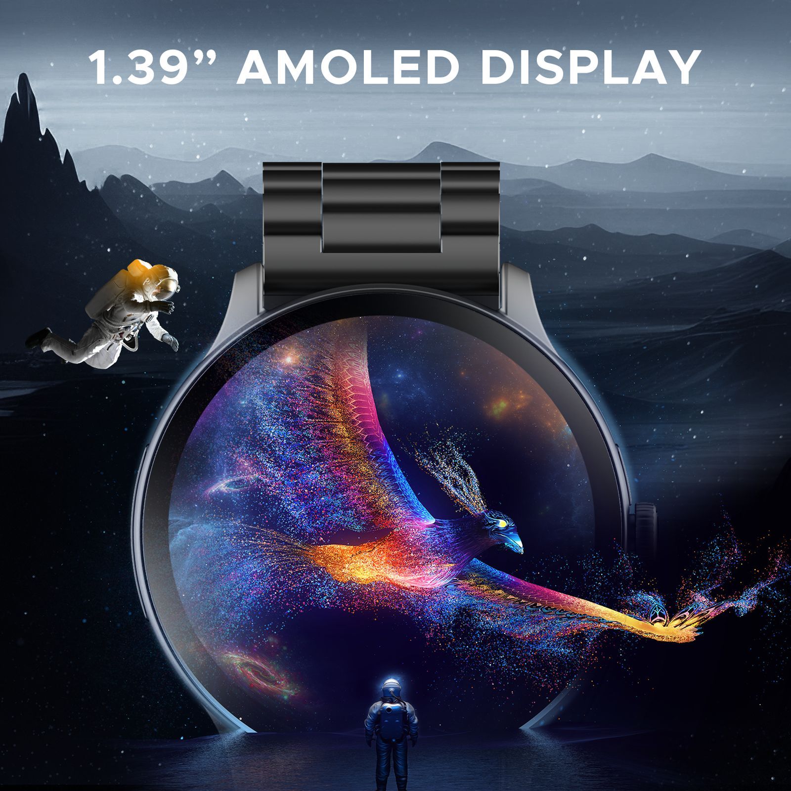 boAt Lunar Connect Pro Smartwatch with Bluetooth Calling (35.30mm AMOLED Display, IP68 Water Resistant, Metallic Black Strap)_3