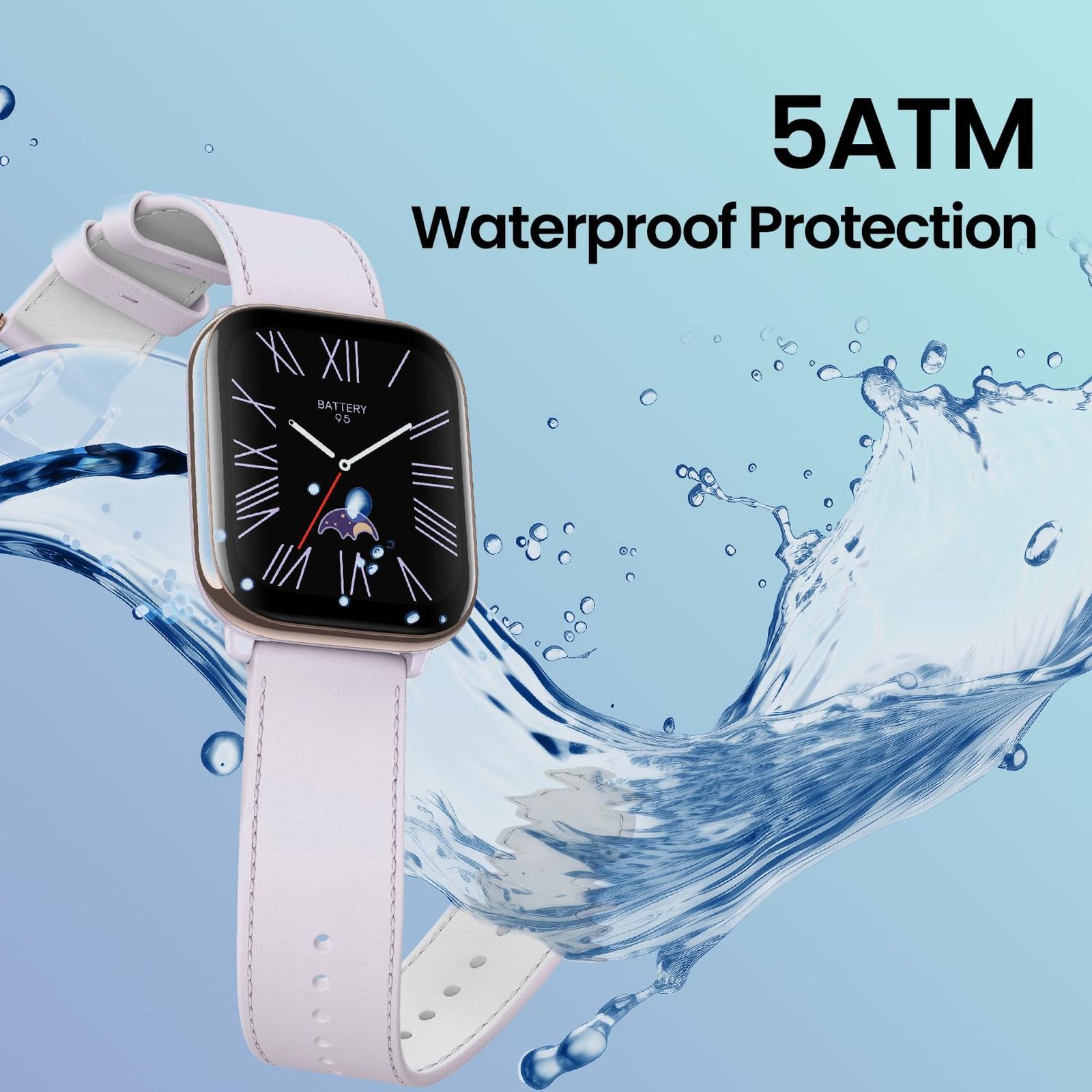 Amazfit Active Smartwatch with Bluetooth Calling (44mm AMOLED Display, 5ATM Water Resistant, Petal Pink Strap)_6