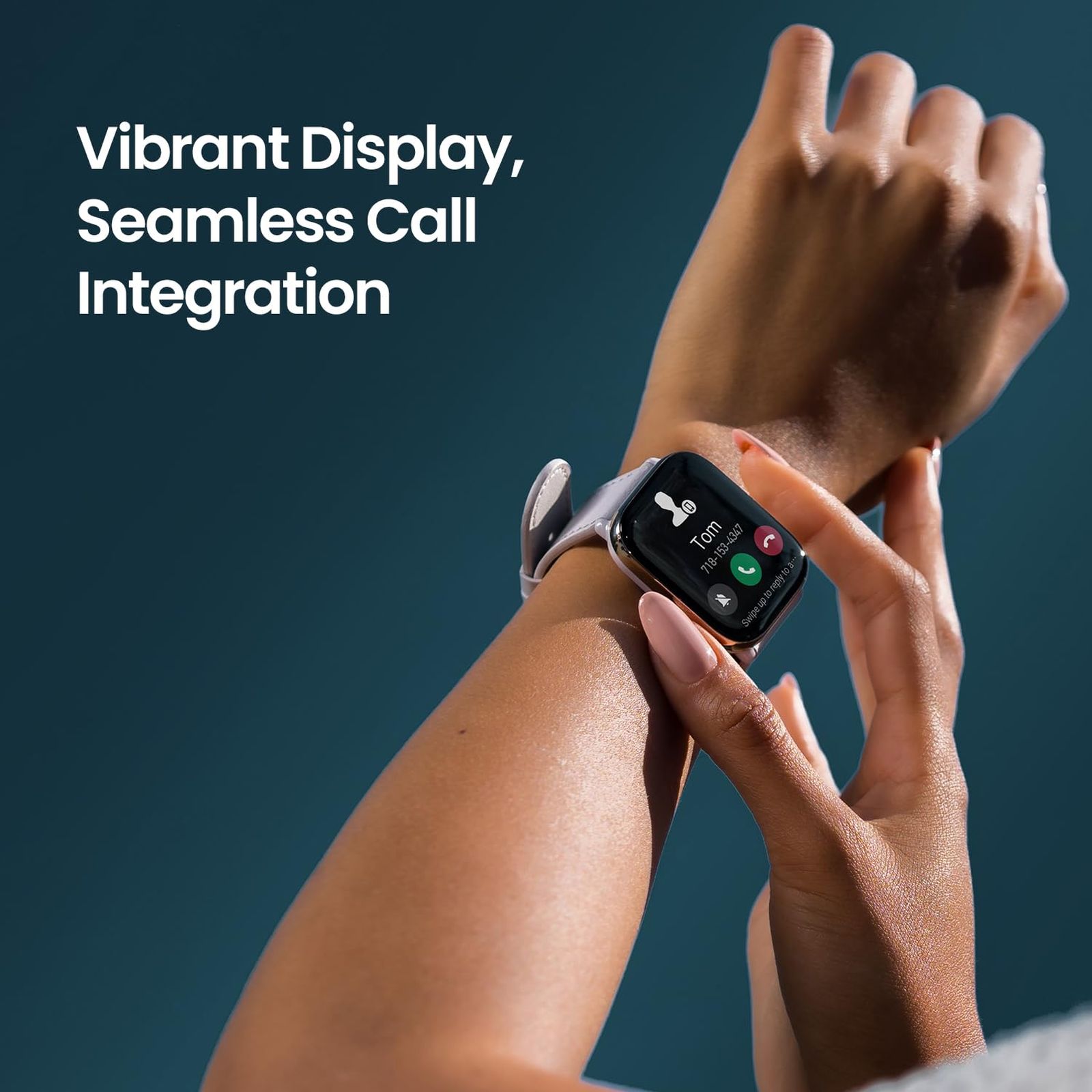 Amazfit Active Smartwatch with Bluetooth Calling (44mm AMOLED Display, 5ATM Water Resistant, Petal Pink Strap)_7