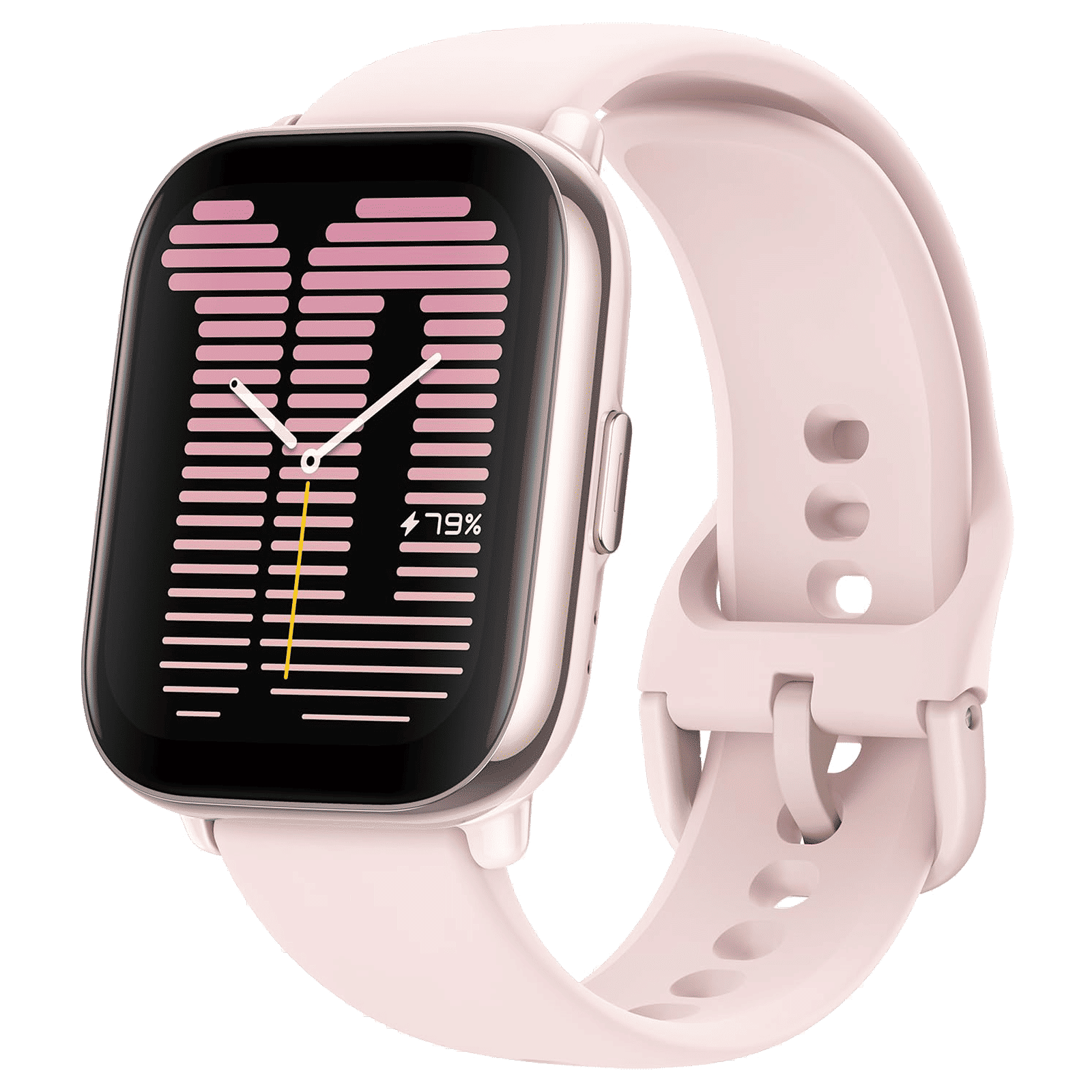 Amazfit Active Smartwatch with Bluetooth Calling (44mm AMOLED Display, 5ATM Water Resistant, Petal Pink Strap)_1