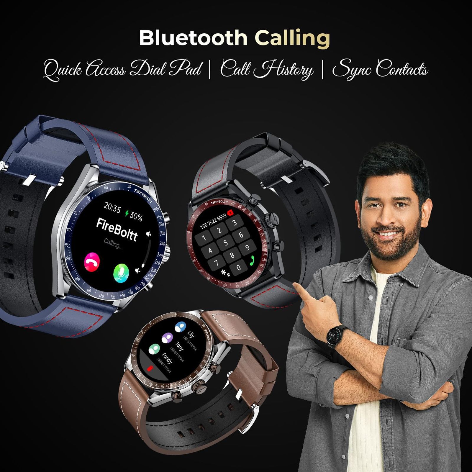 FIRE-BOLTT Moonwatch Smartwatch with Bluetooth Calling (36.3mm AMOLED Display, IP67 Water Resistant, Blue Strap)_9