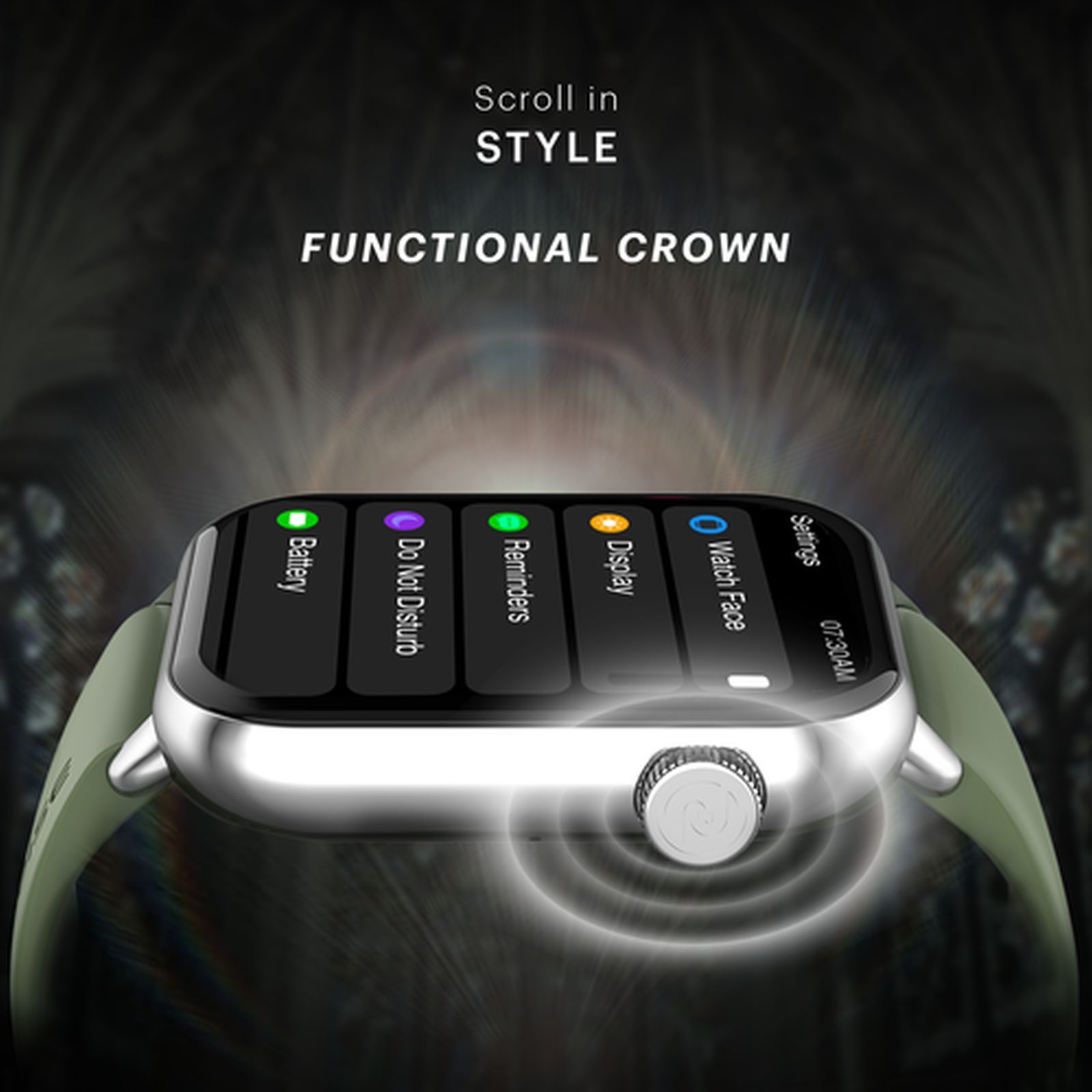 noise ColorFit Mighty Smartwatch with Bluetooth Calling (49.7mm TFT Display, IP67 Water Resistant, Forest Green Strap)_8