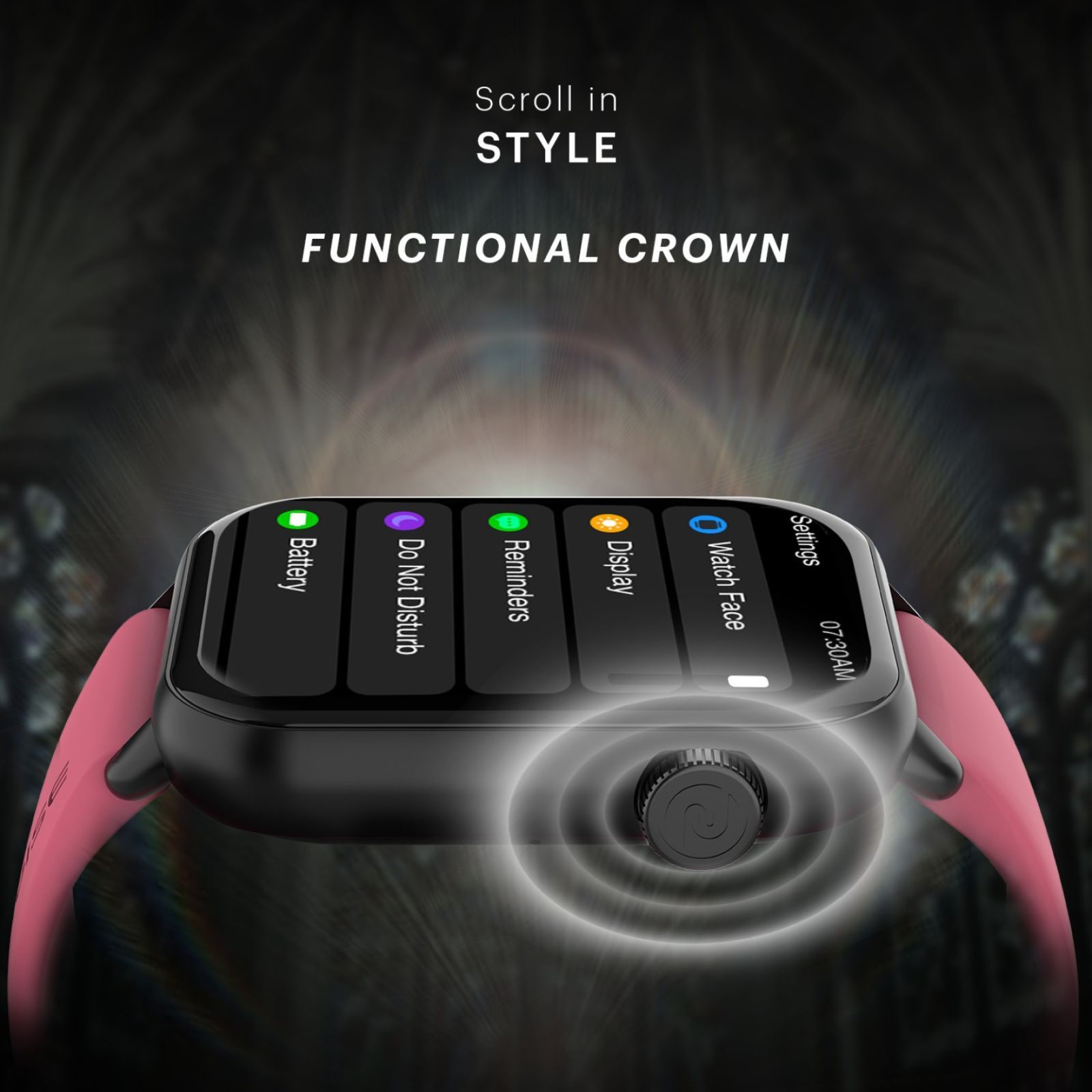 noise ColorFit Mighty Smartwatch with Bluetooth Calling (49.7mm TFT Display, IP67 Water Resistant, Burgundy Wine Strap)_8