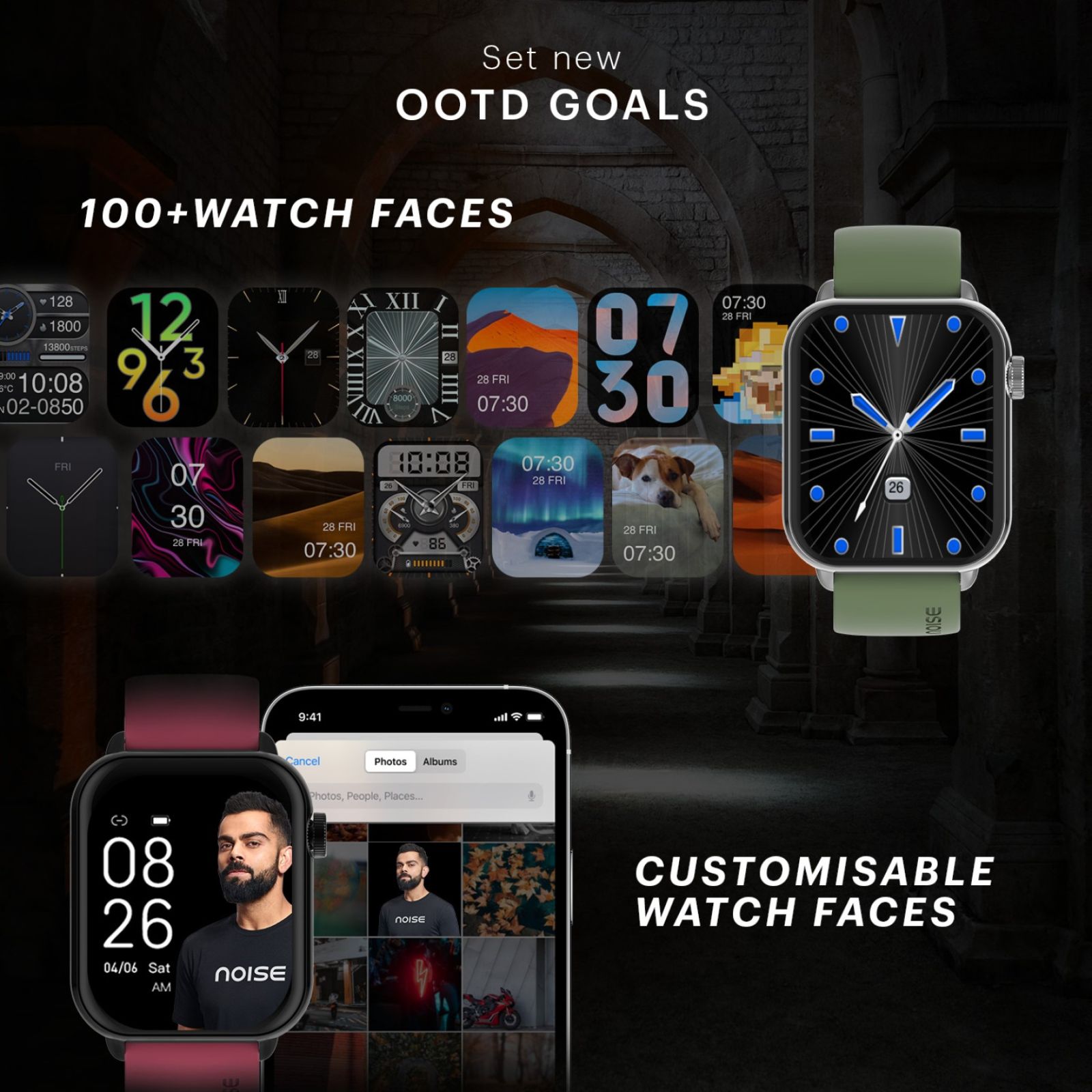 noise ColorFit Mighty Smartwatch with Bluetooth Calling (49.7mm TFT Display, IP67 Water Resistant, Burgundy Wine Strap)_10