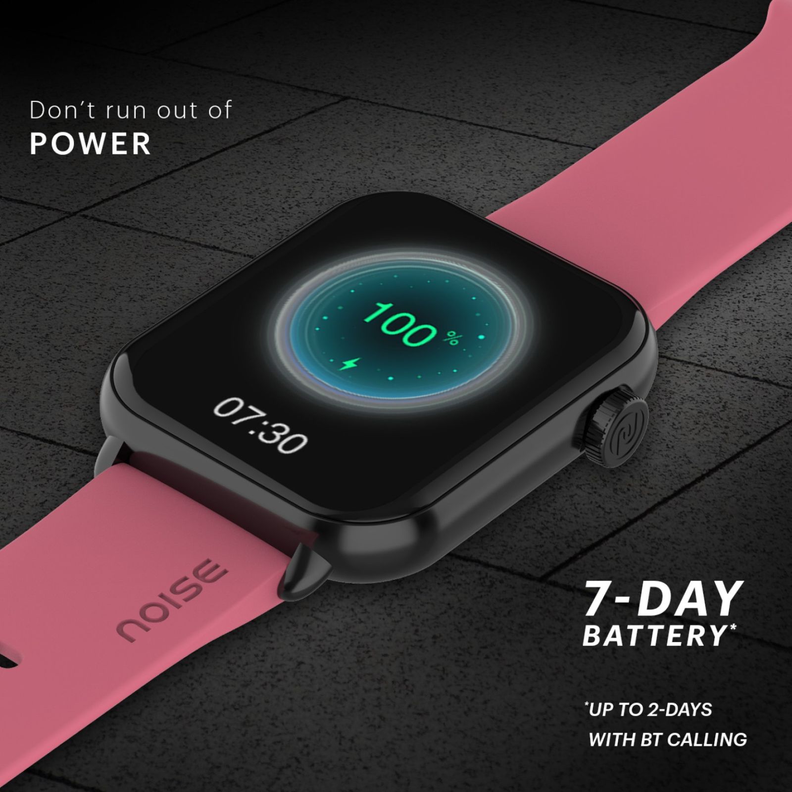 noise ColorFit Mighty Smartwatch with Bluetooth Calling (49.7mm TFT Display, IP67 Water Resistant, Burgundy Wine Strap)_12