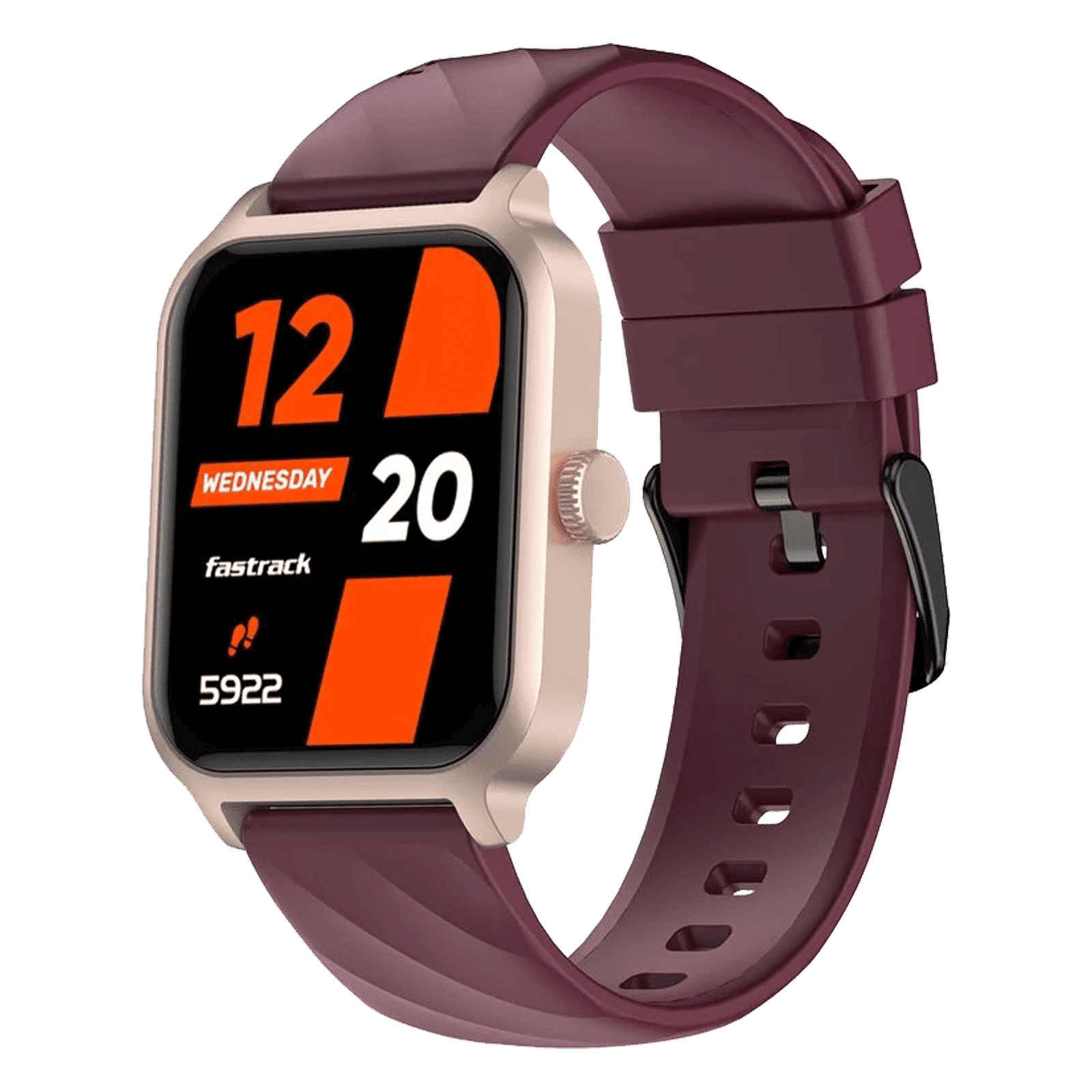 fastrack Rave FX2 Smartwatch with Bluetooth Calling (46.4mm UltraVU HD Display, IP68 Water Resistant, Wine Red Strap)_4