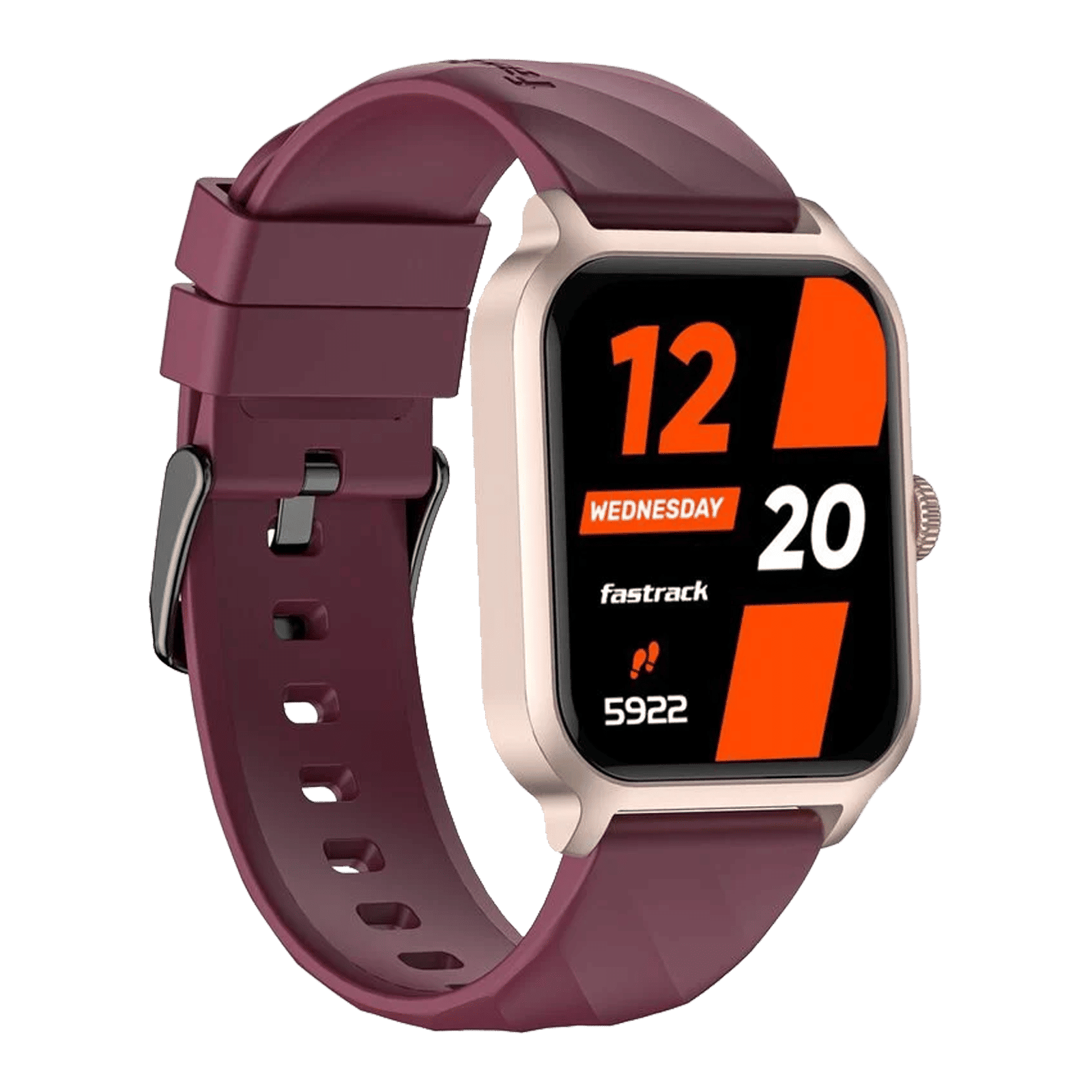 fastrack Rave FX2 Smartwatch with Bluetooth Calling (46.4mm UltraVU HD Display, IP68 Water Resistant, Wine Red Strap)_5