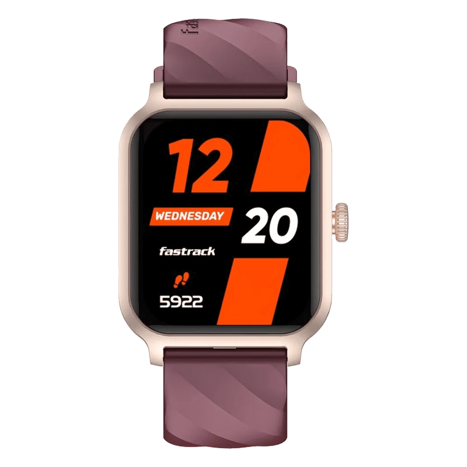 fastrack Rave FX2 Smartwatch with Bluetooth Calling (46.4mm UltraVU HD Display, IP68 Water Resistant, Wine Red Strap)_1