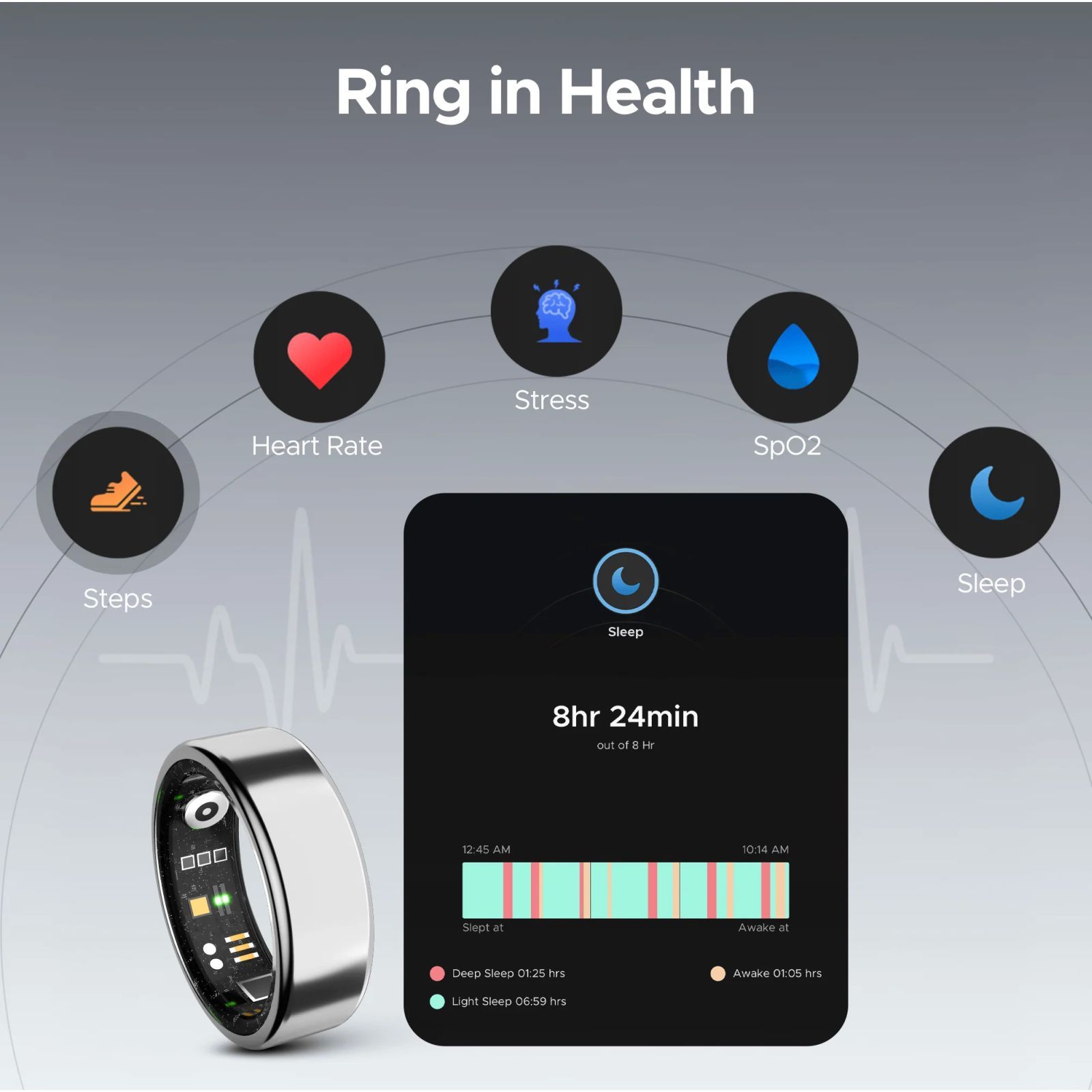 boAt Active Smart Ring with Activity Tracker (Size 12, Water Resistant, Radiant Silver)_3