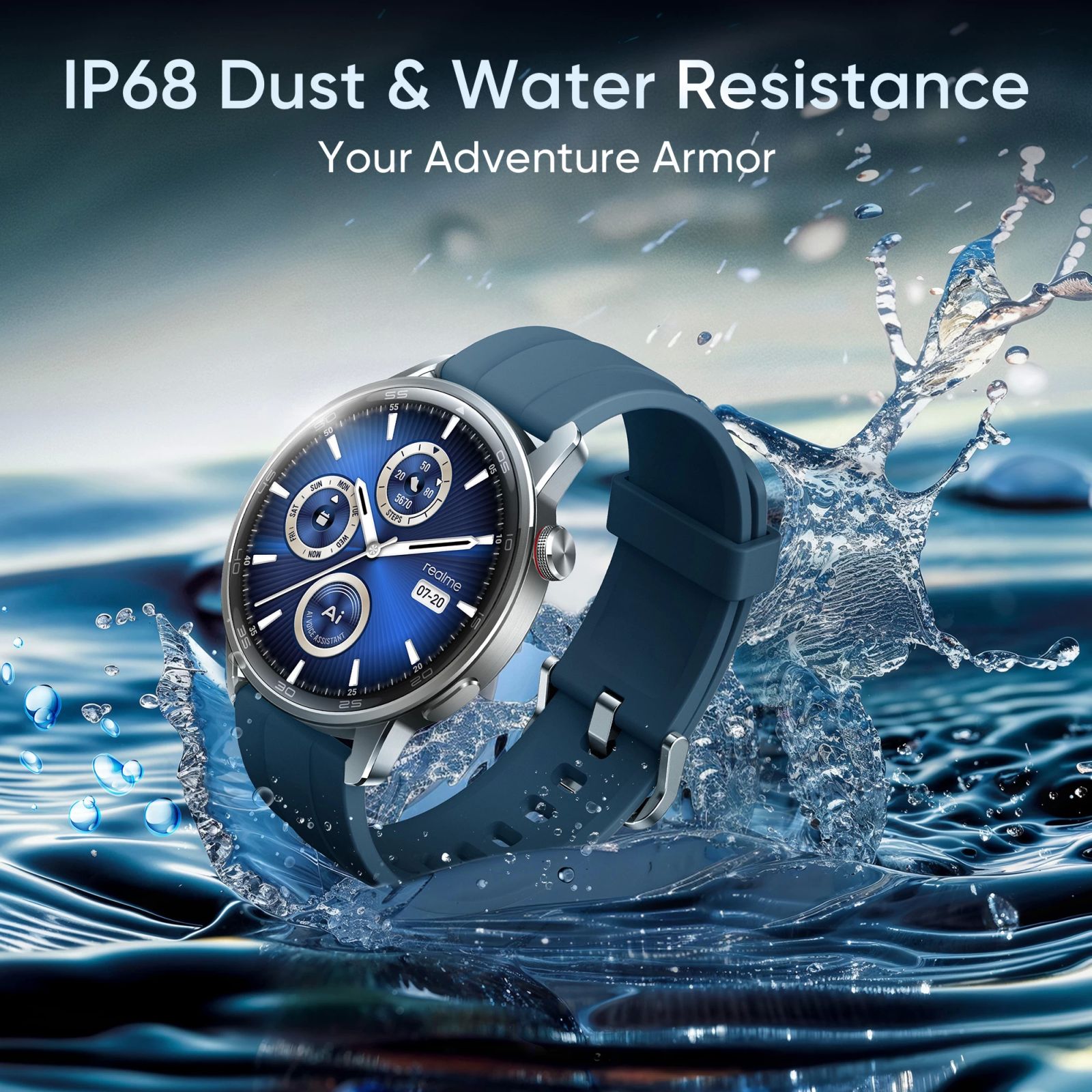 realme Watch S2 Smartwatch with Bluetooth Calling (36.3mm AMOLED Display, IP68 Water and Dust Resistant, Ocean Silver Strap)_8