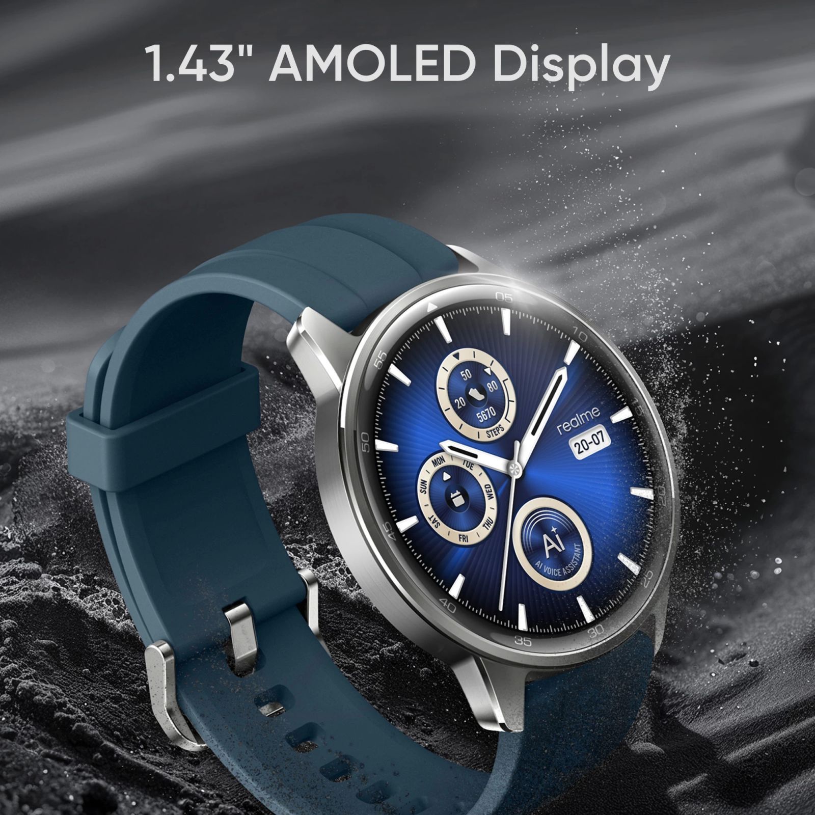 realme Watch S2 Smartwatch with Bluetooth Calling (36.3mm AMOLED Display, IP68 Water and Dust Resistant, Ocean Silver Strap)_9