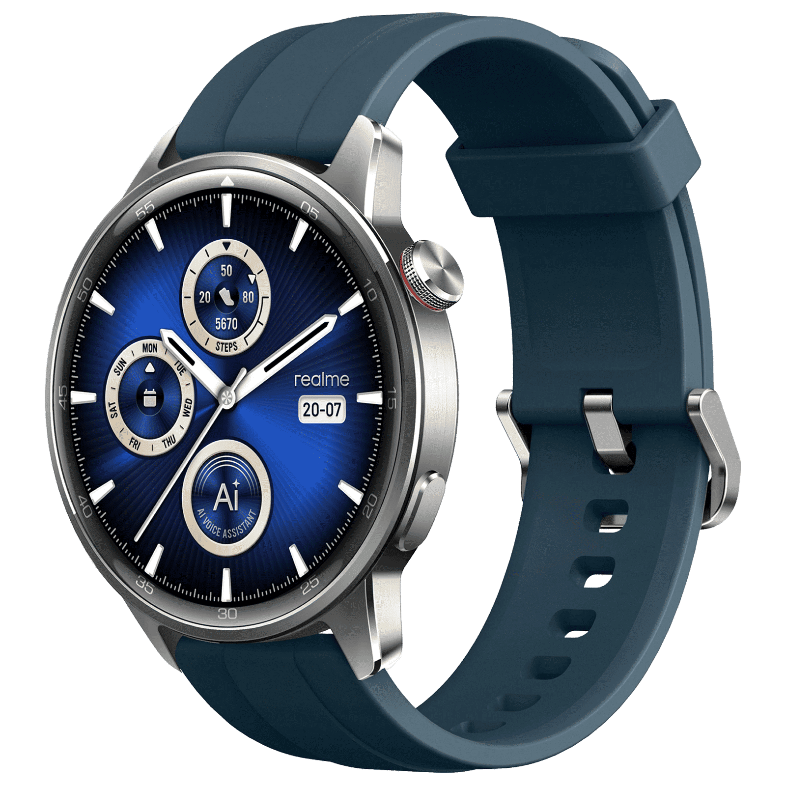 realme Watch S2 Smartwatch with Bluetooth Calling (36.3mm AMOLED Display, IP68 Water and Dust Resistant, Ocean Silver Strap)_3