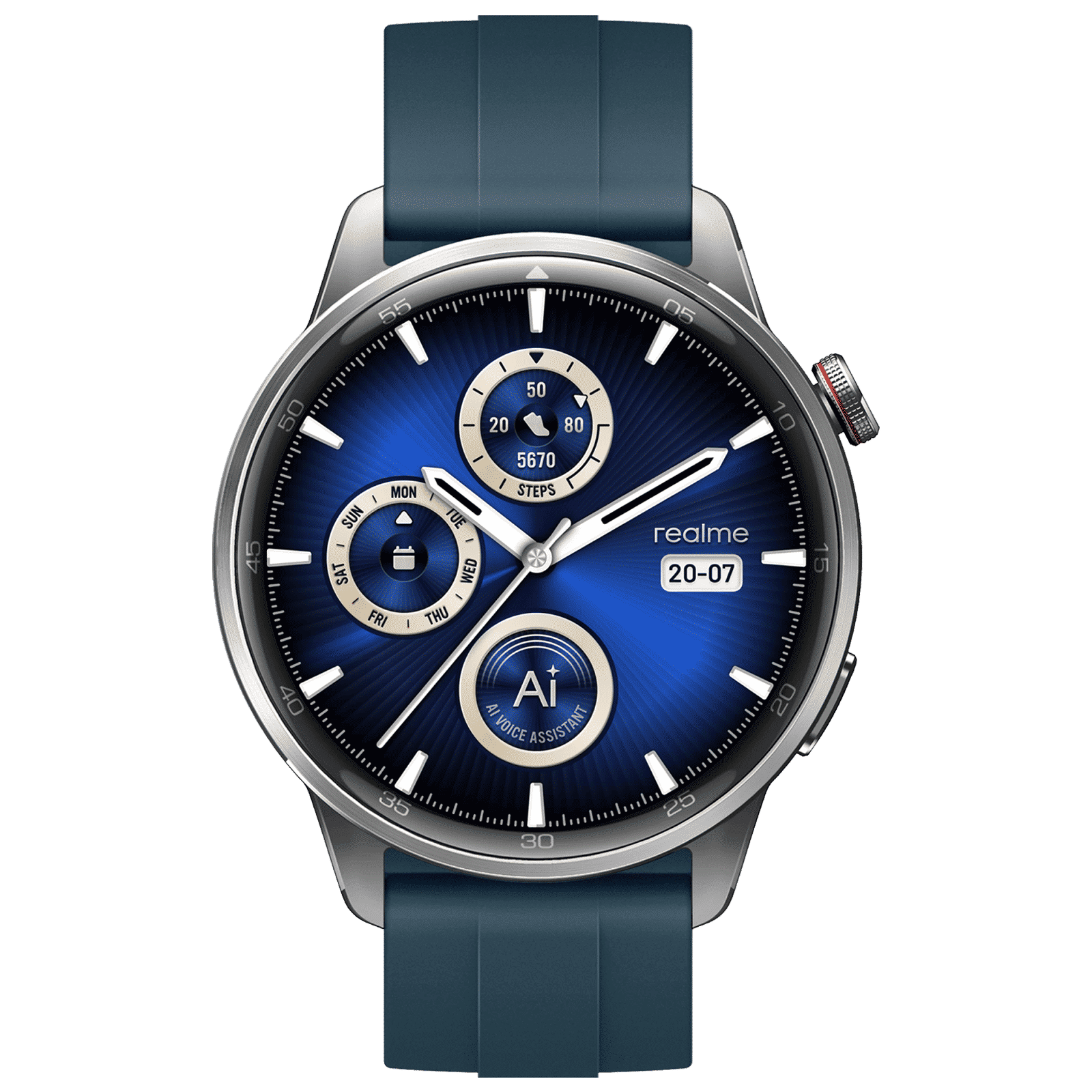 realme Watch S2 Smartwatch with Bluetooth Calling (36.3mm AMOLED Display, IP68 Water and Dust Resistant, Ocean Silver Strap)_1