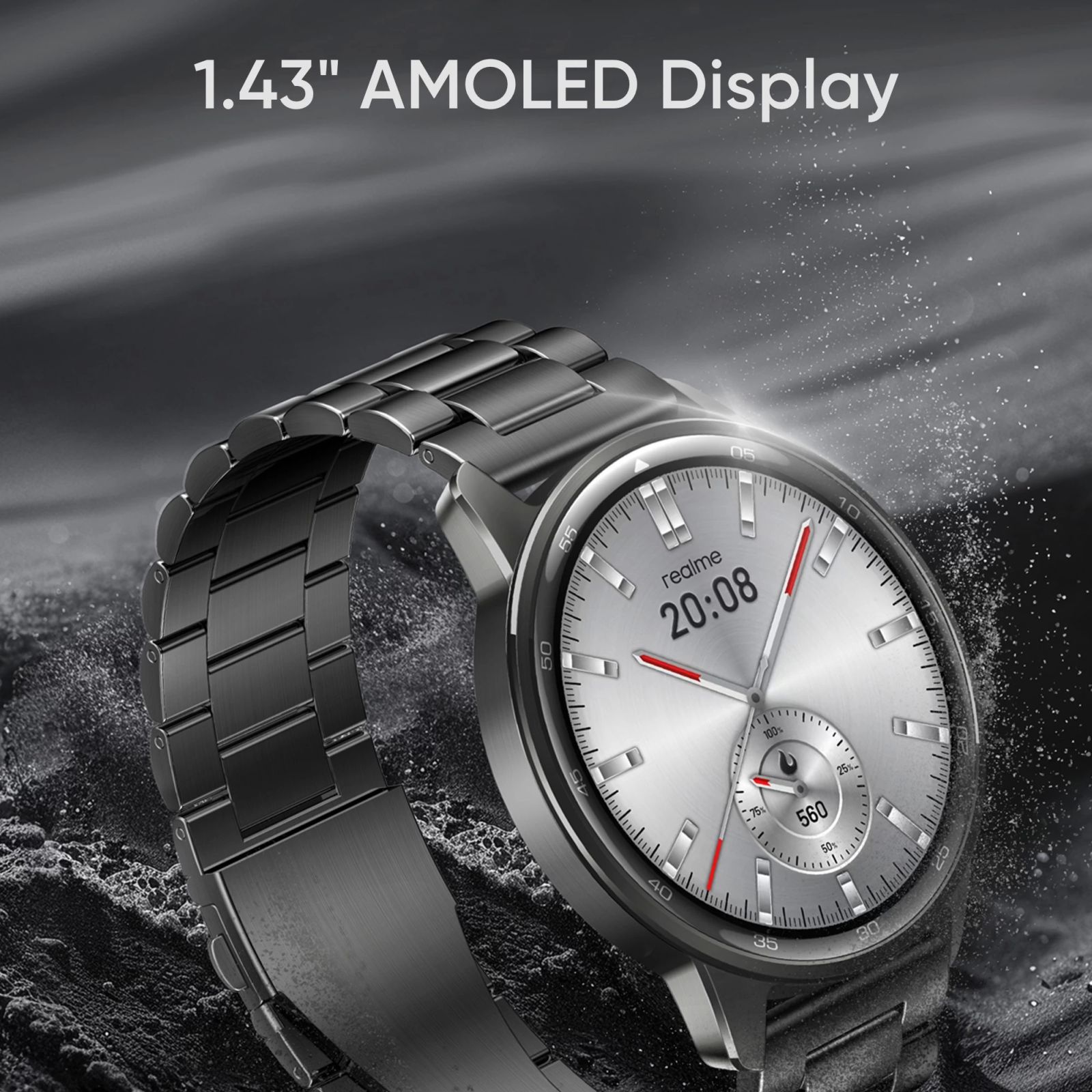 realme Watch S2 Smartwatch with Bluetooth Calling (36.3mm AMOLED Display, IP68 Water and Dust Resistant, Metallic Grey Strap)_10