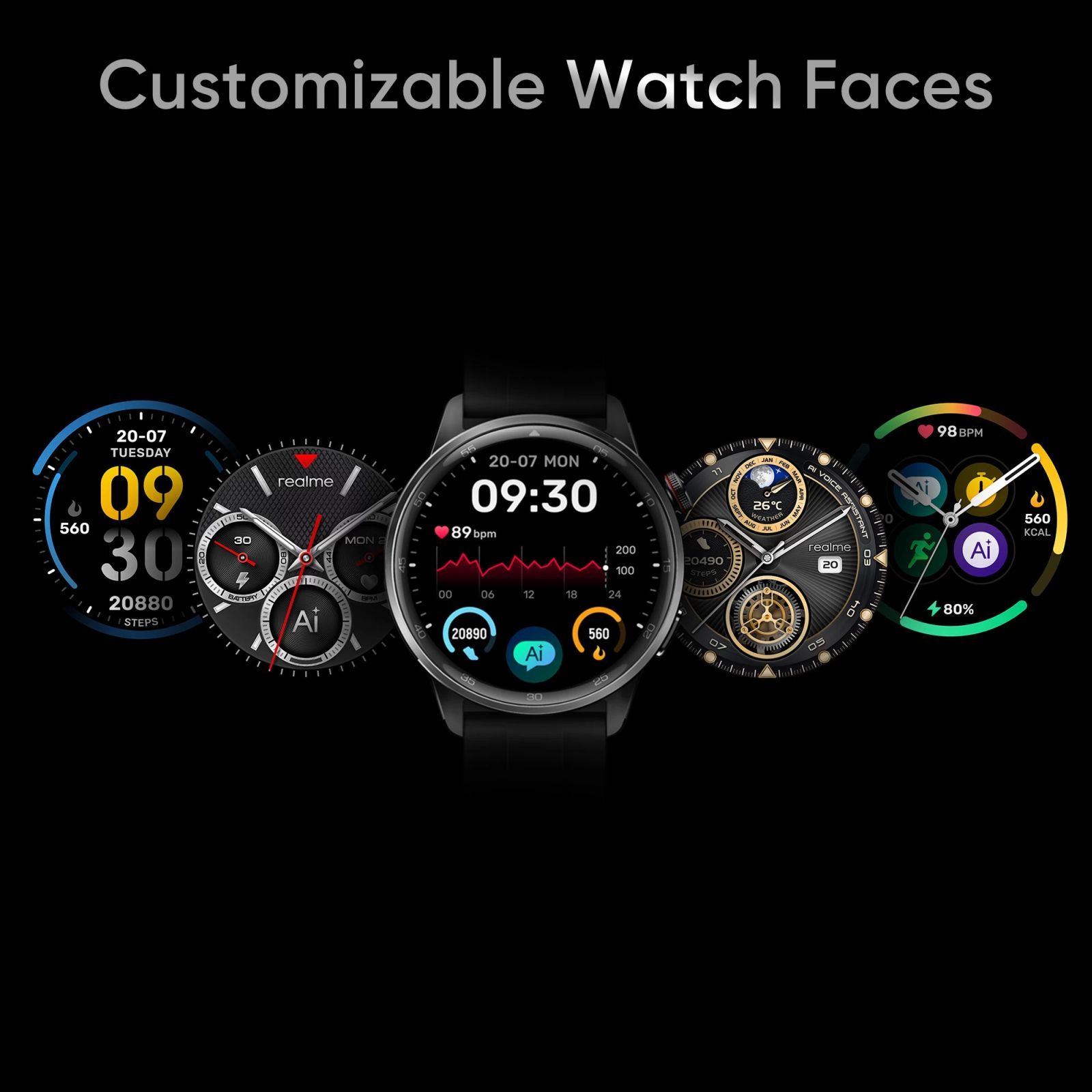realme Watch S2 Smartwatch with Bluetooth Calling (36.3mm AMOLED Display, IP68 Water and Dust Resistant, Metallic Grey Strap)_7
