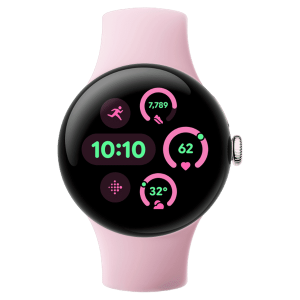 Google Pixel Watch 3 Wi-Fi + Bluetooth Wear OS 5.0 Smartwatch (41mm AMOLED Display, Qualcomm SW5100 Cortex M33 co-Processor, Rose Quartz Active Band)_1