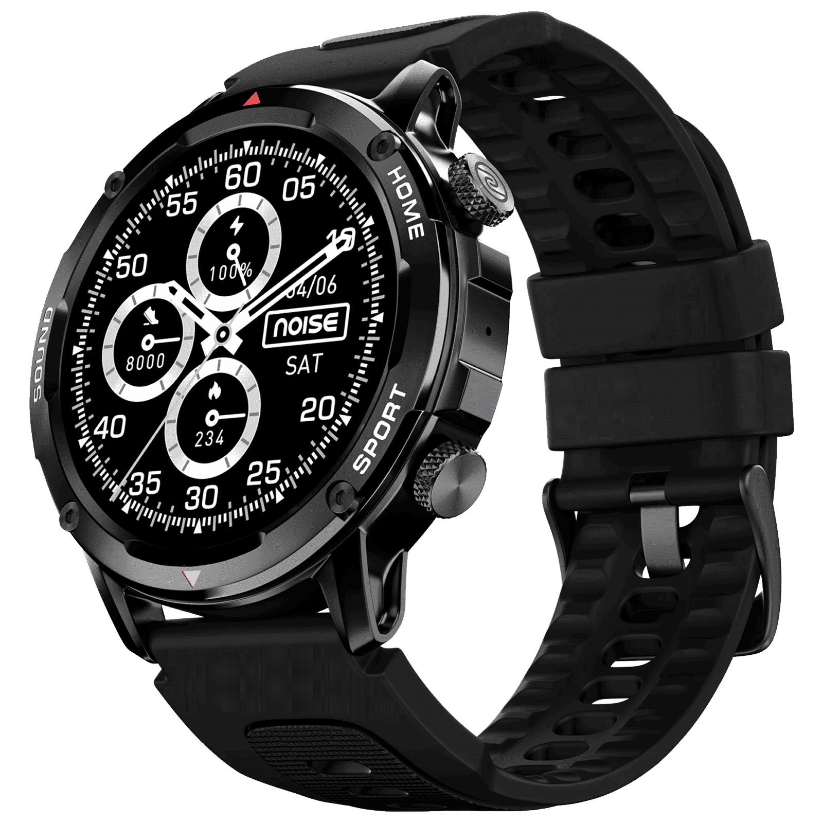 noise NoiseFit Venture Smartwatch with Bluetooth Calling (35.3mm TFT Display, IP67 Water Resistant, Jet Black Strap)_1