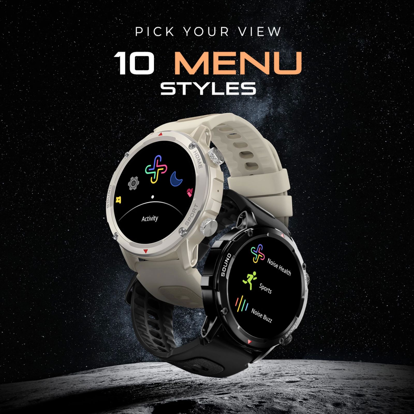 noise NoiseFit Venture Smartwatch with Bluetooth Calling (35.3mm TFT Display, IP67 Water Resistant, Mist Grey Strap)_6