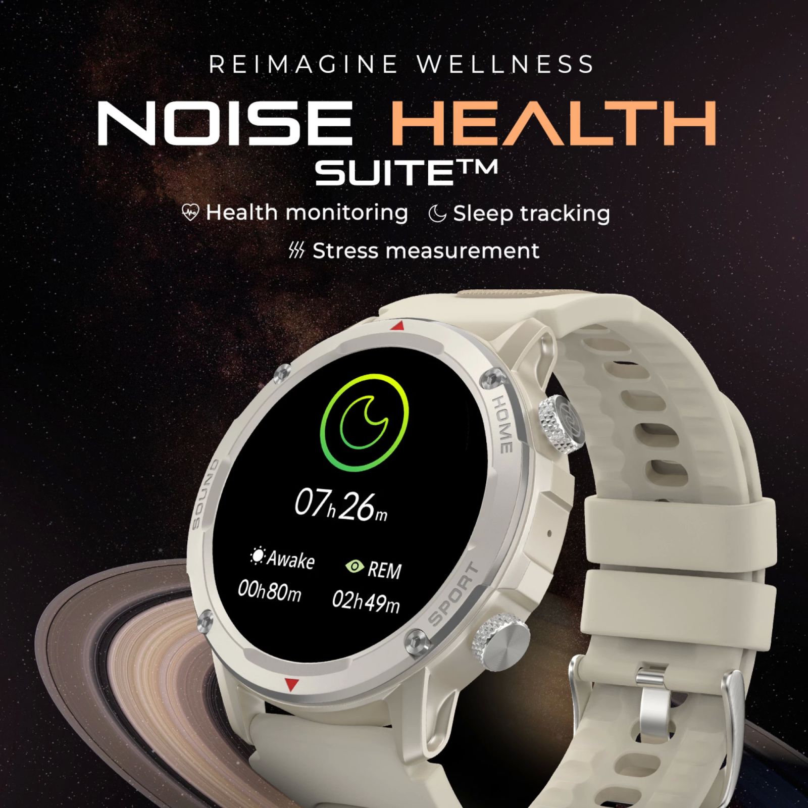 noise NoiseFit Venture Smartwatch with Bluetooth Calling (35.3mm TFT Display, IP67 Water Resistant, Mist Grey Strap)_7