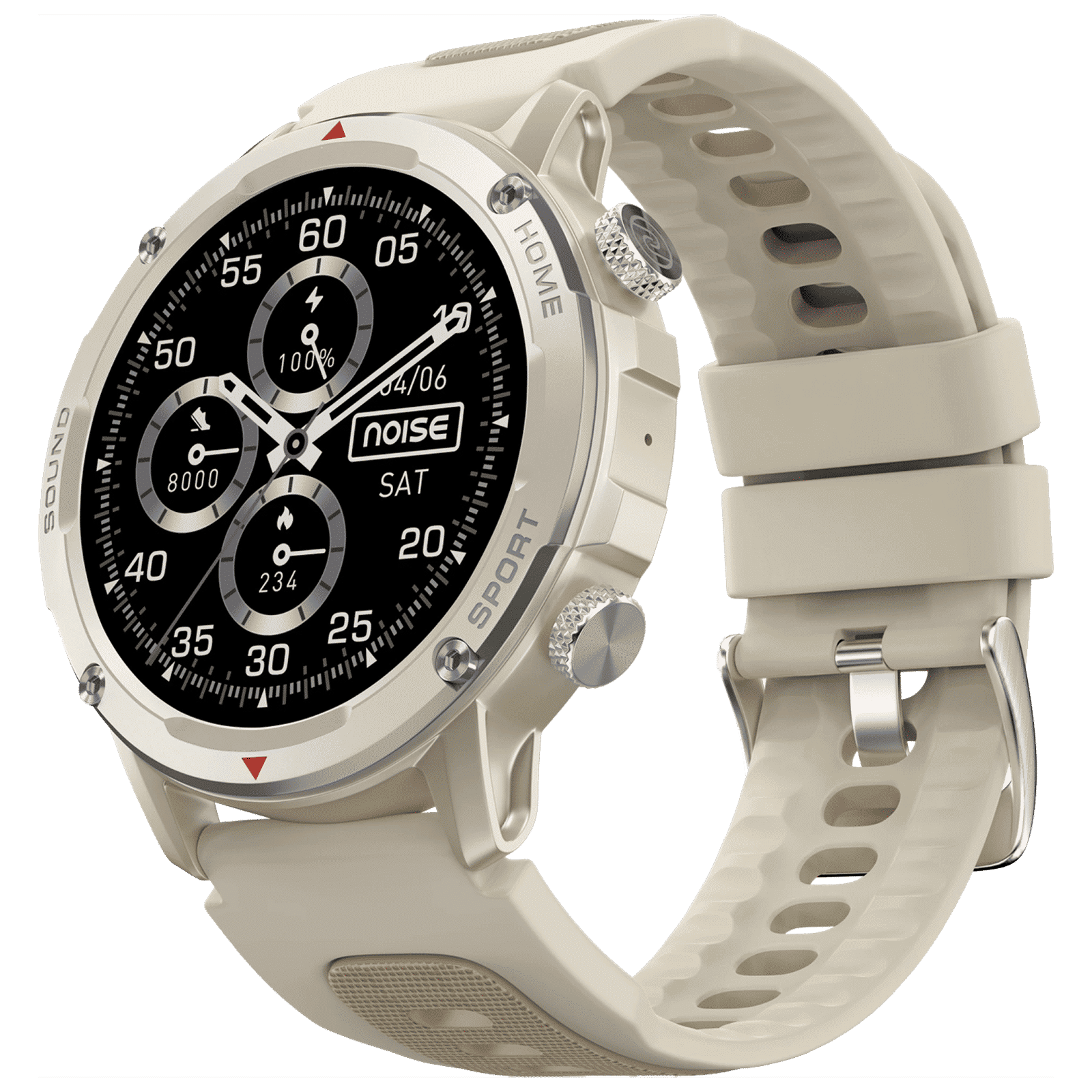 noise NoiseFit Venture Smartwatch with Bluetooth Calling (35.3mm TFT Display, IP67 Water Resistant, Mist Grey Strap)_1