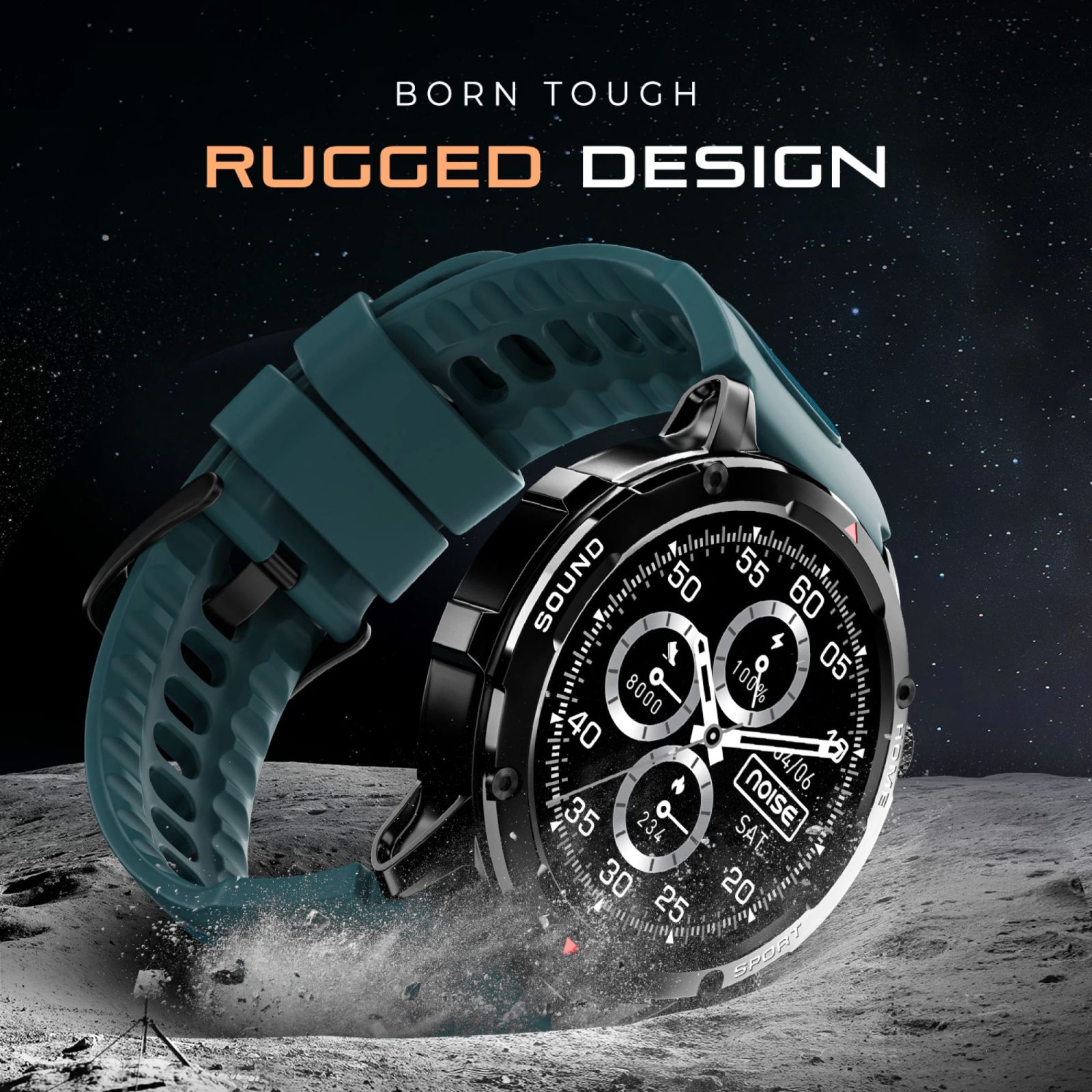 noise NoiseFit Venture Smartwatch with Bluetooth Calling (35.3mm TFT Display, IP67 Water Resistant, Teal Blue Strap)_4