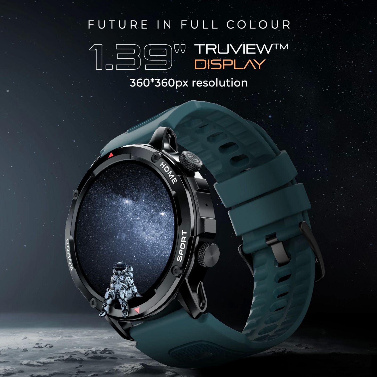 noise NoiseFit Venture Smartwatch with Bluetooth Calling (35.3mm TFT Display, IP67 Water Resistant, Teal Blue Strap)_7