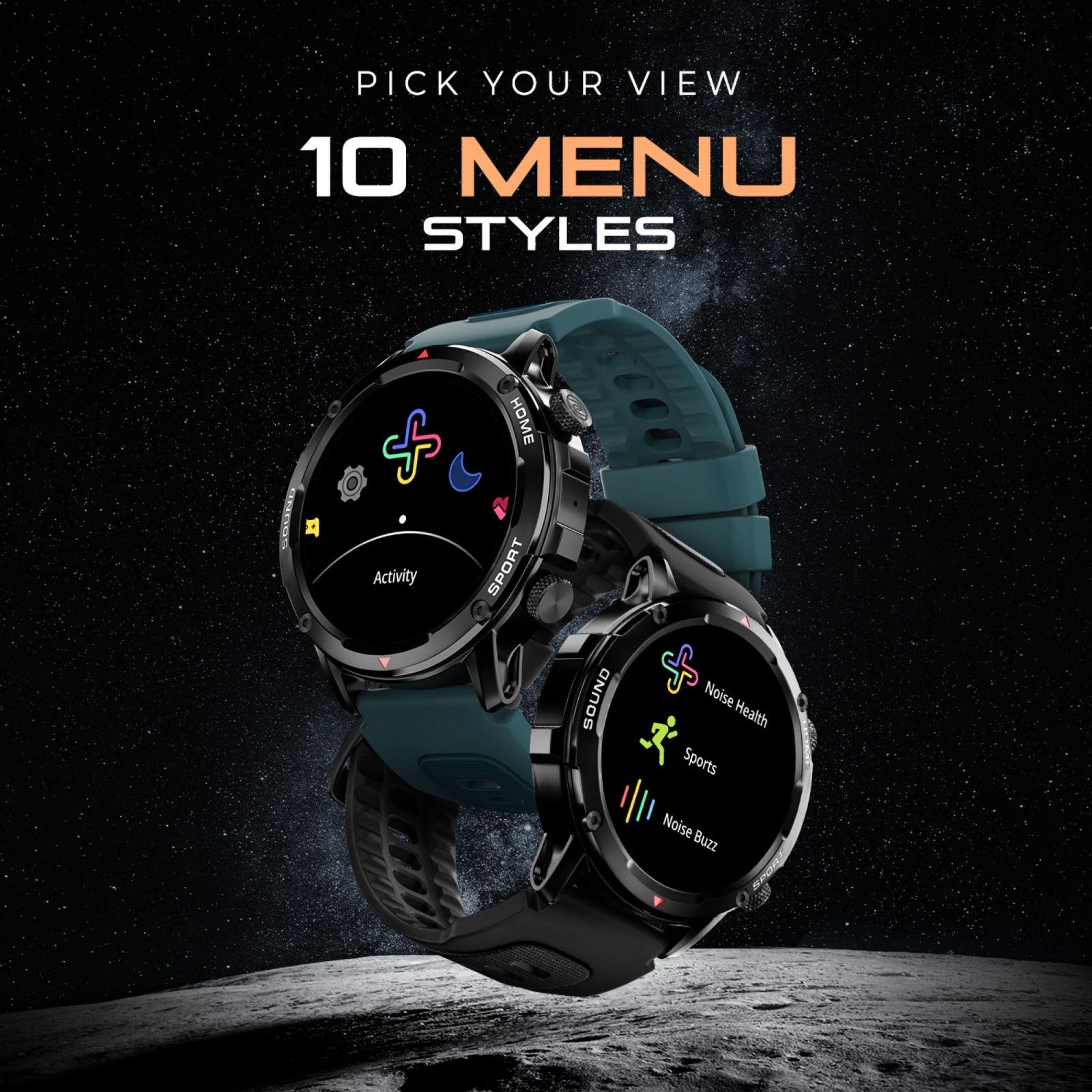 noise NoiseFit Venture Smartwatch with Bluetooth Calling (35.3mm TFT Display, IP67 Water Resistant, Teal Blue Strap)_3