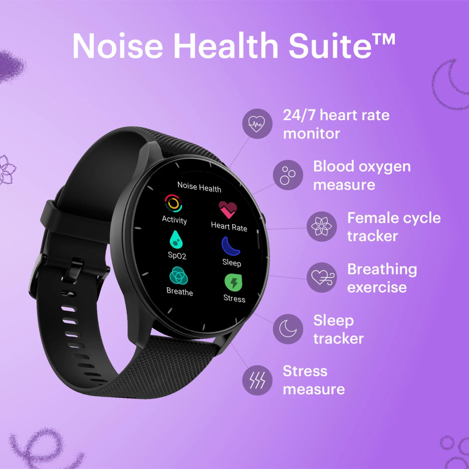 noise Fit Crew Smartwatch with Bluetooth Calling (35.05mm TFT Display, IP68 Water Resistant, Jet Black Strap)_11