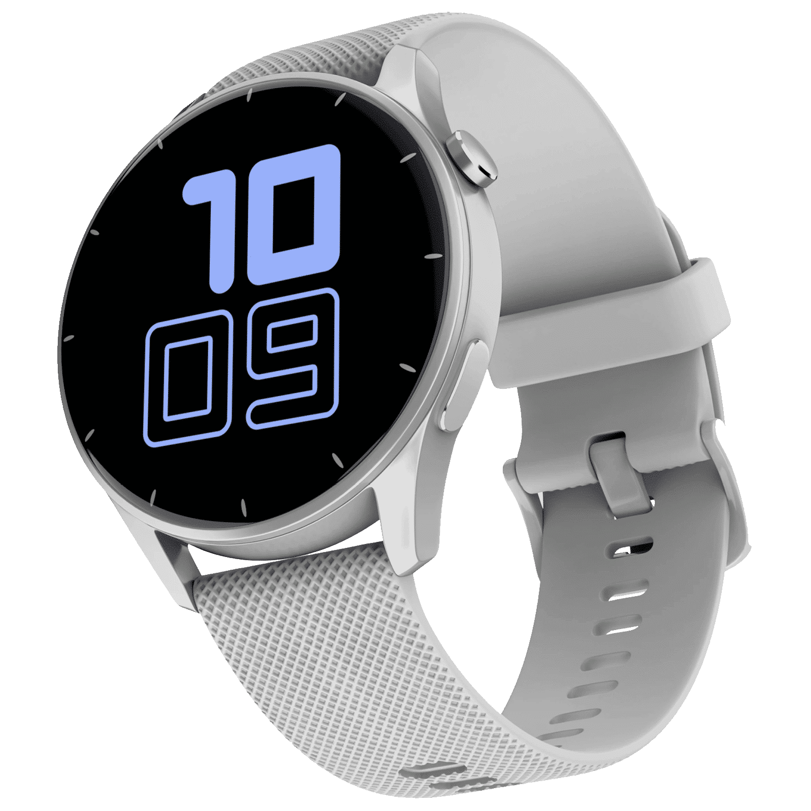 noise Fit Crew Smartwatch with Bluetooth Calling (35.05mm TFT Display, IP68 Water Resistant, Silver Grey Strap)_1