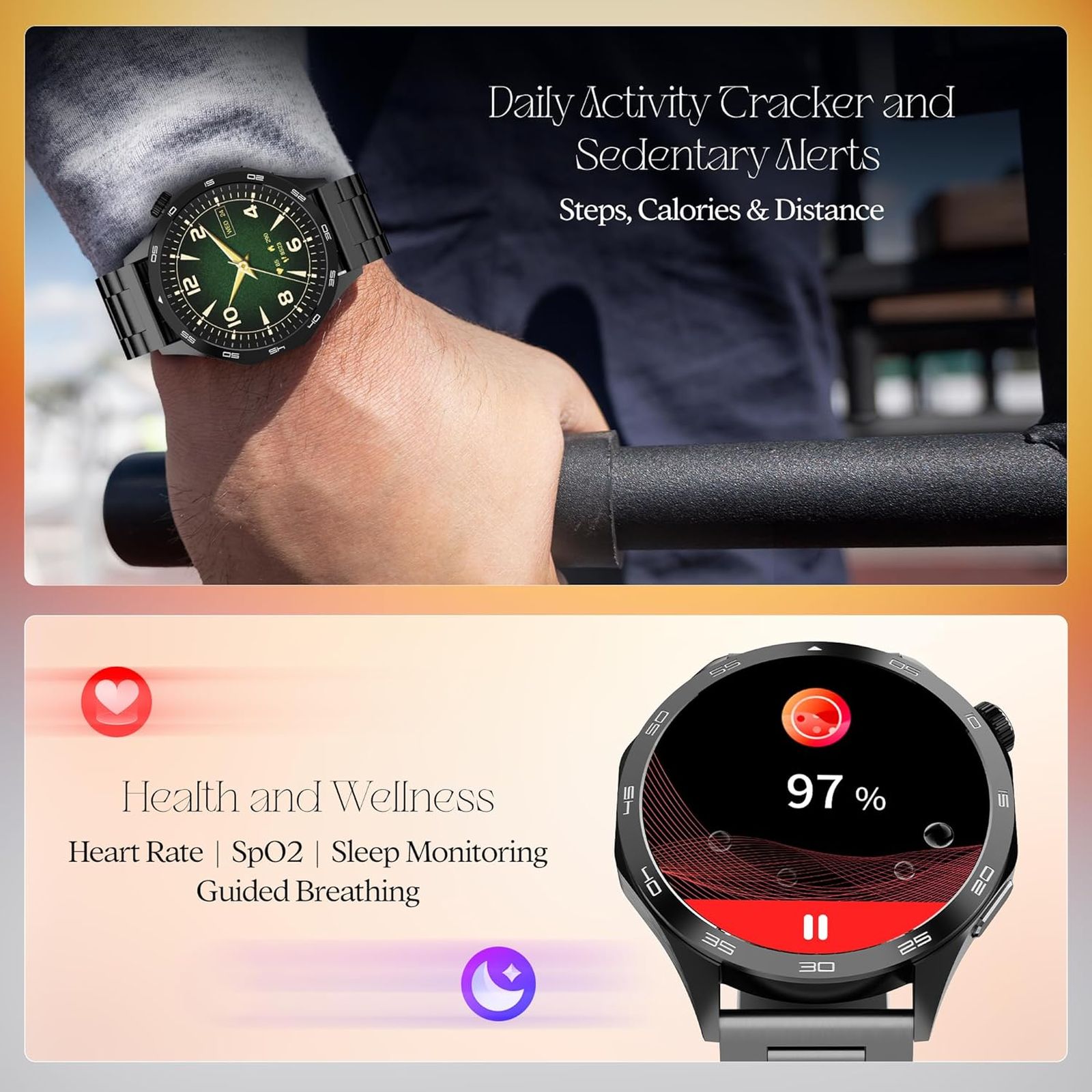 boAt Enigma Radiant Smartwatch with Bluetooth Calling (36.3mm AMOLED Display, IP68 Water Resistant, Metal Black Strap)_8