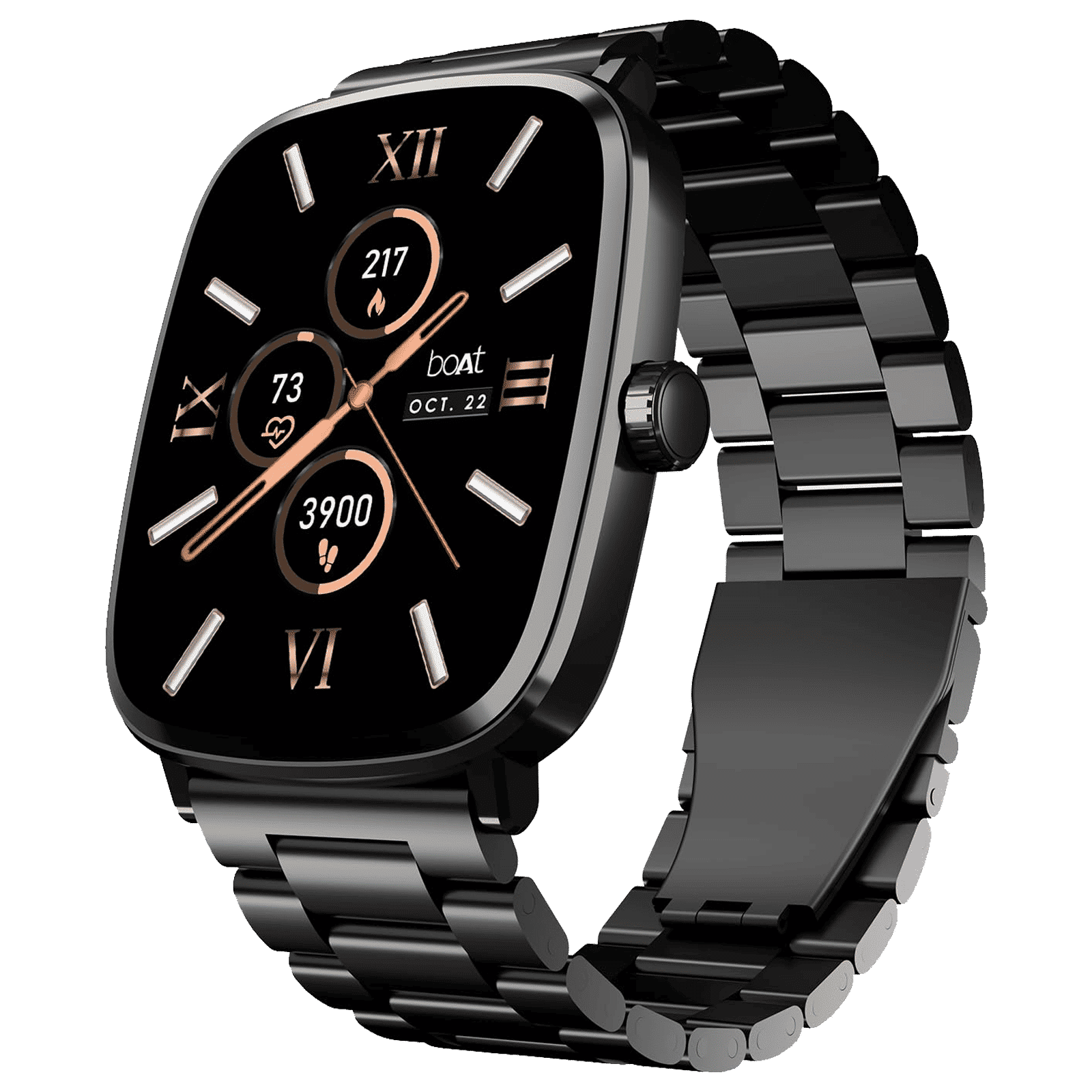 boAt Ultima Regal Smartwatch with Bluetooth Calling (51mm AMOLED Display, IP68 Water Resistant, Steel Black Strap) boAt Ultima Regal Smartwatch with Bluetooth Calling (51mm AMOLED Display, IP68 Water Resistant, Steel Black Strap)_1