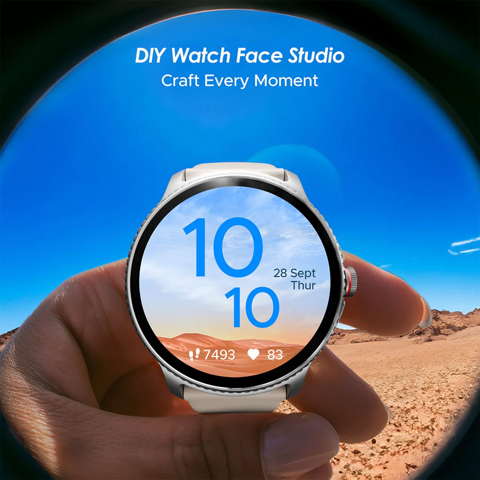 boAt Lunar Discovery Smartwatch with Bluetooth Calling (35mm HD Display, IP67 Water Resistant, Cherry Blossom Strap)_5