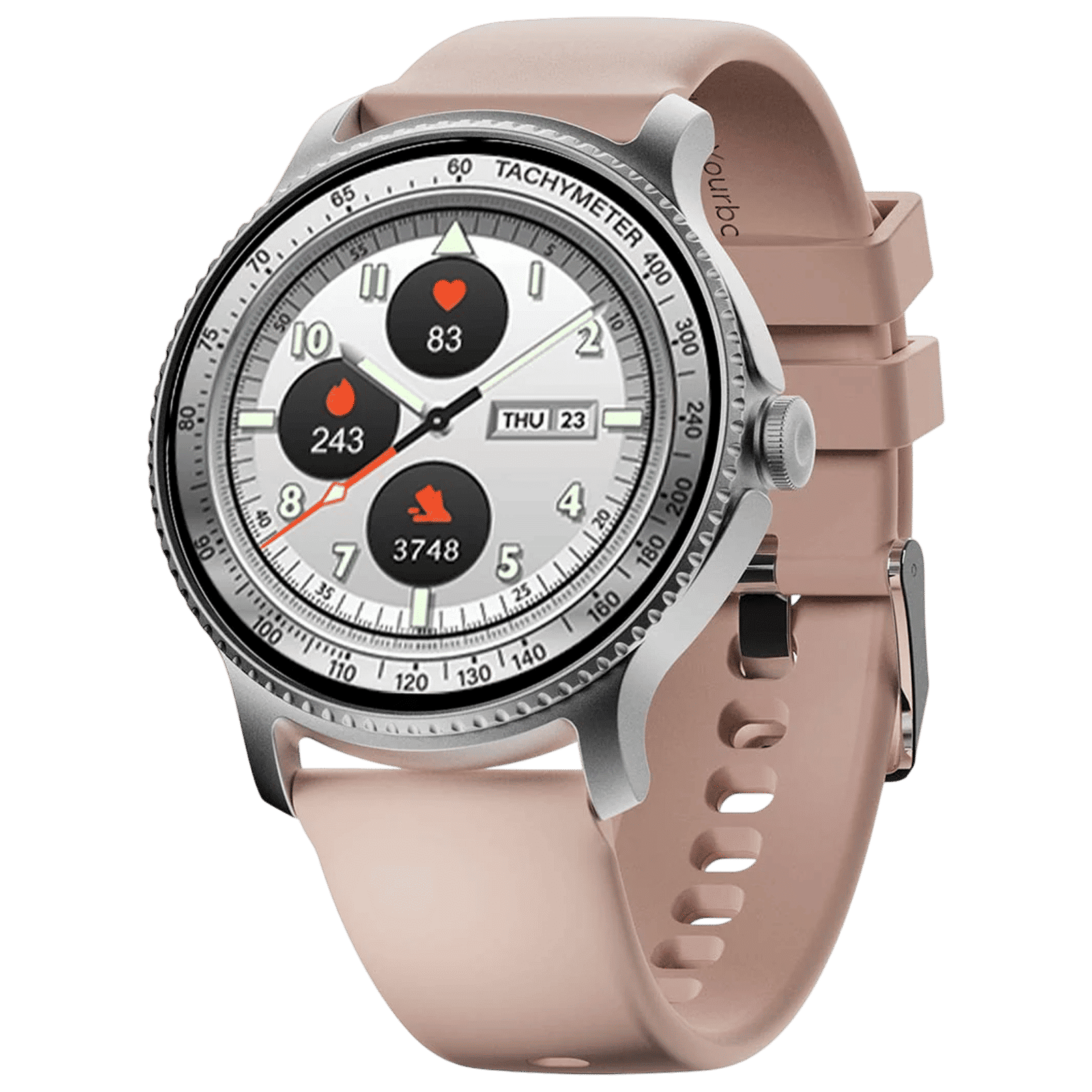 boAt Lunar Discovery Smartwatch with Bluetooth Calling (35mm HD Display, IP67 Water Resistant, Cherry Blossom Strap)_1