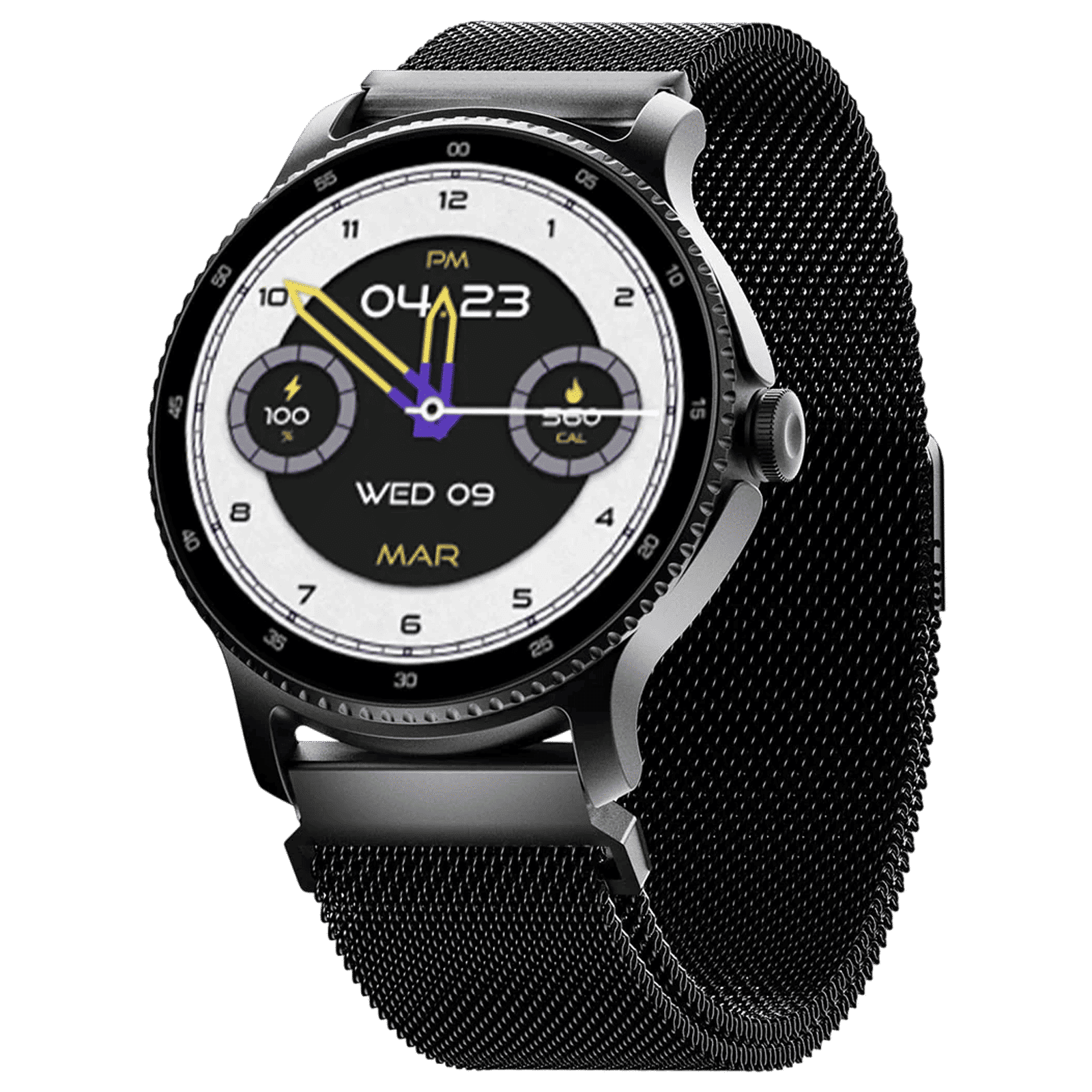 boAt Lunar Discovery Smartwatch with Bluetooth Calling (35mm HD Display, IP67 Water Resistant, Black Metal Strap) boAt Lunar Discovery Smartwatch with Bluetooth Calling (35mm HD Display, IP67 Water Resistant, Black Metal Strap)_1