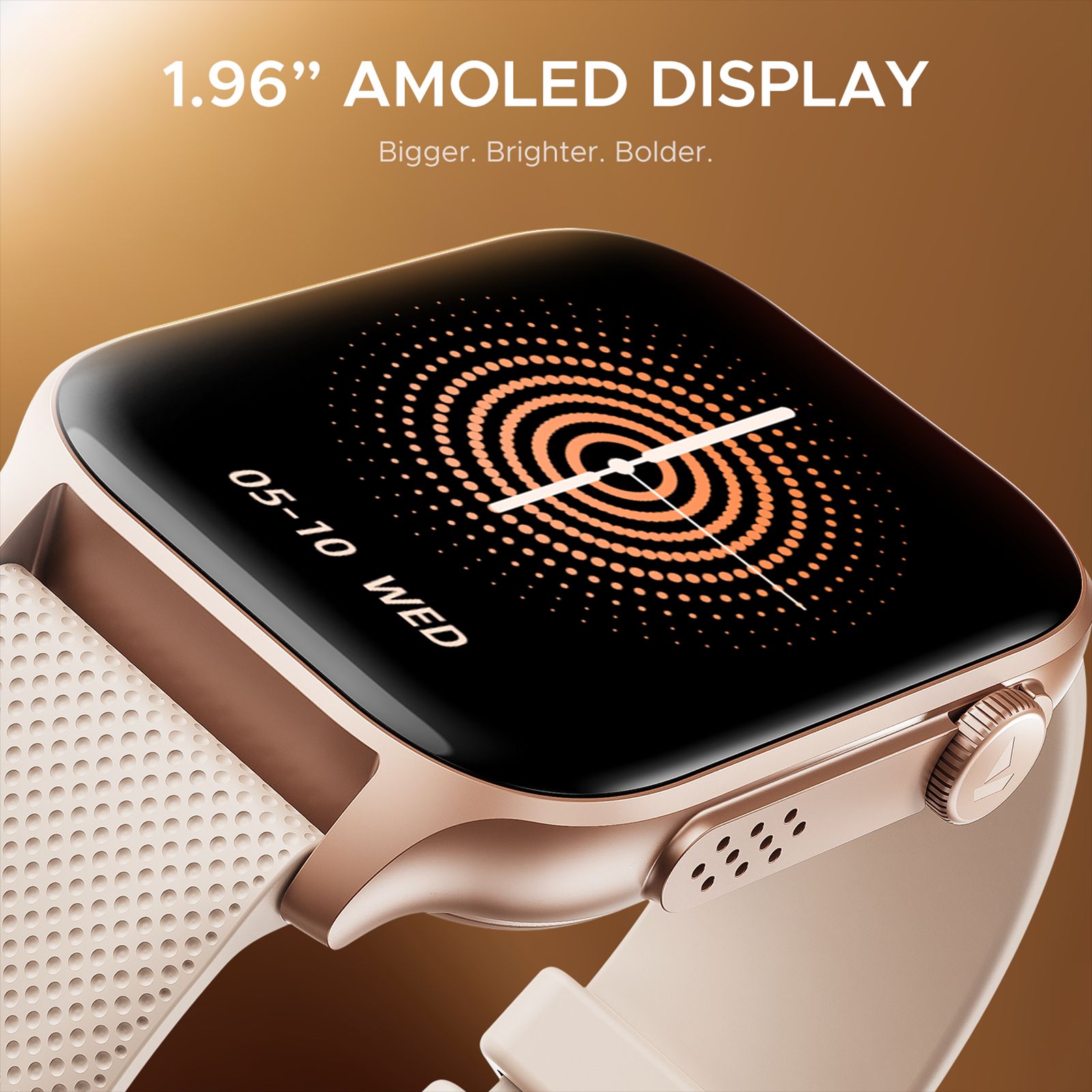 boAt Ultima Ember Smartwatch with Bluetooth Calling (49.7mm AMOLED Display, IP68 Water Resistant, Rose Gold Strap)_4