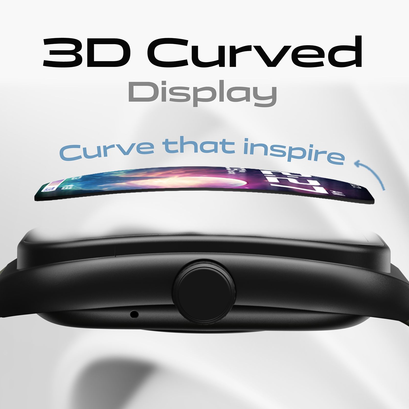 GOBOULT Kliff Bluetooth Calling Android OS Smartwatch (51.05mm HD Display, Drink Water Reminder, Black Metal Strap)_6